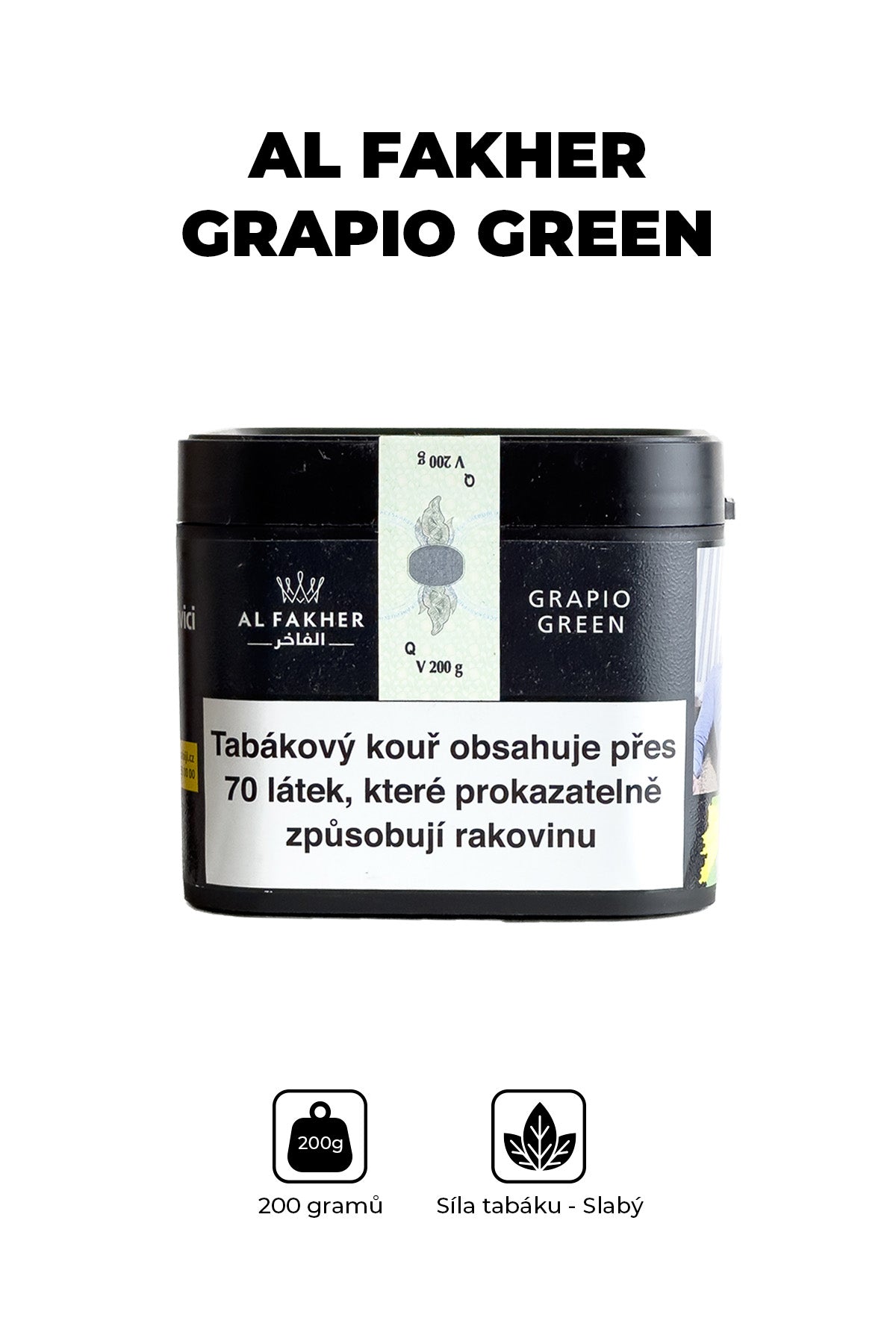 Tobacco - Al Fakher 200g - Grapio Green