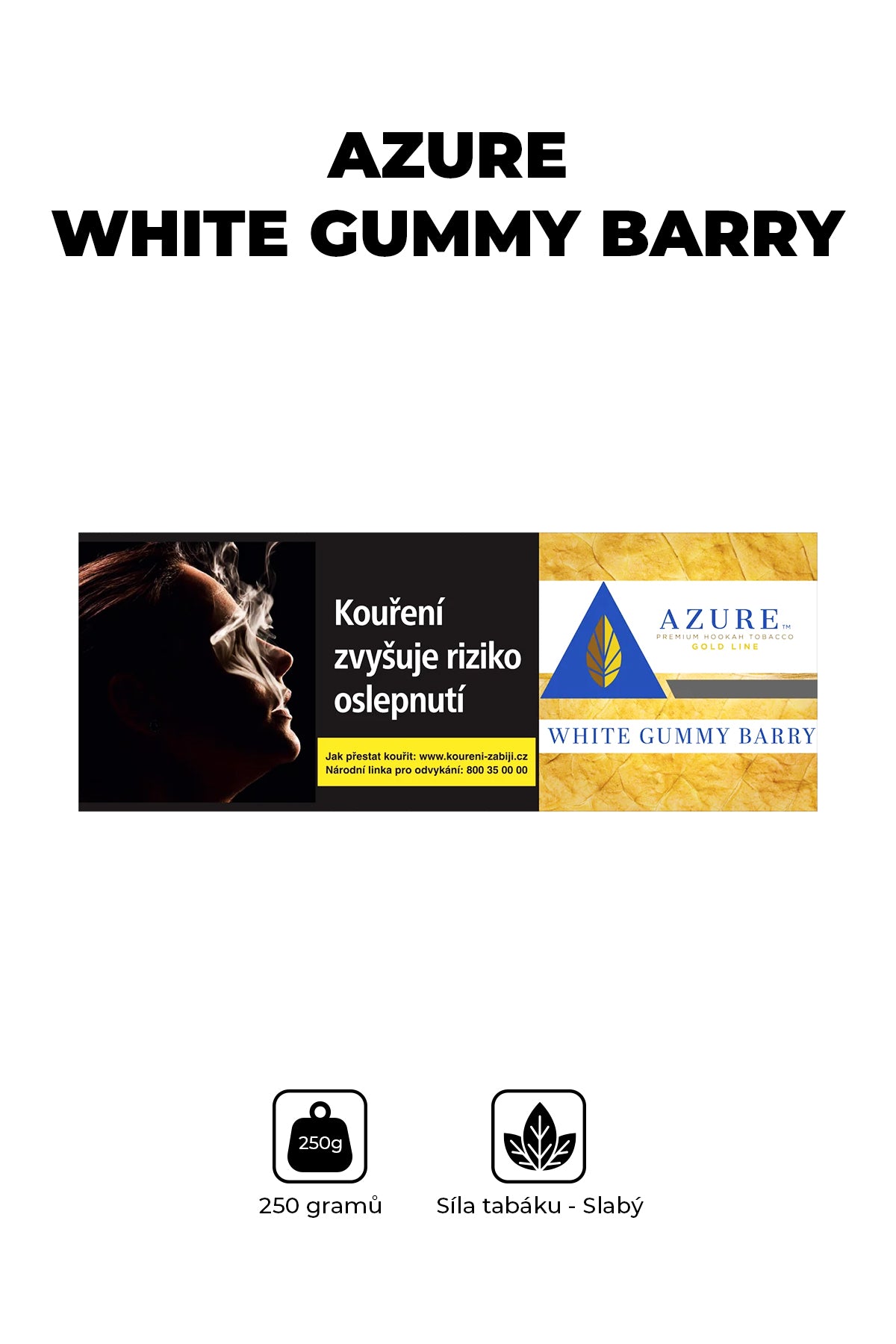 Tobacco - Azure Gold 250g - White Gummy Barry