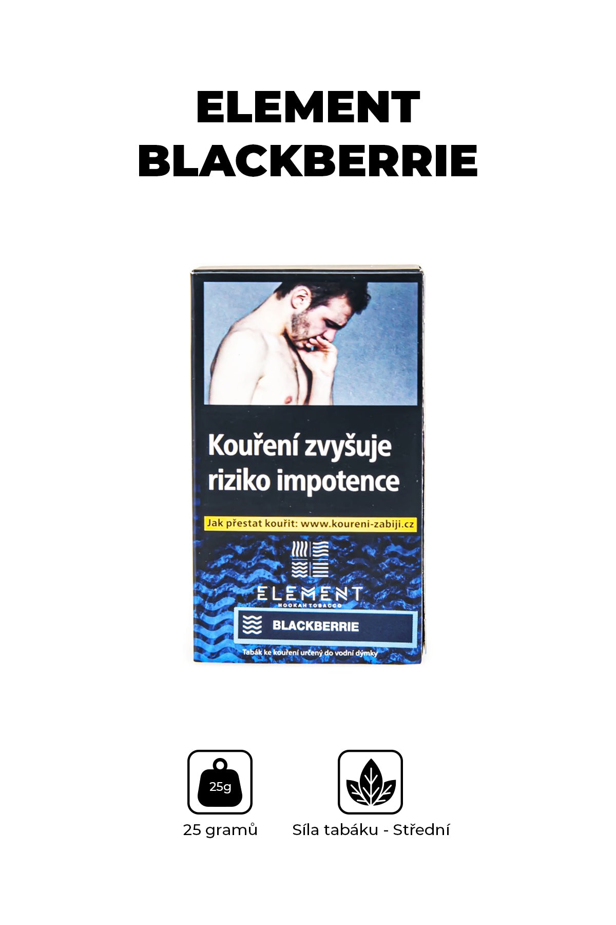 Tobacco - Element Water 25g - Blackberrie