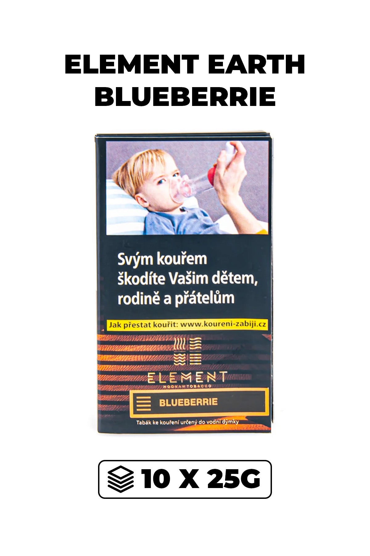 Tobacco - Element Earth 10x25g - Blueberrie