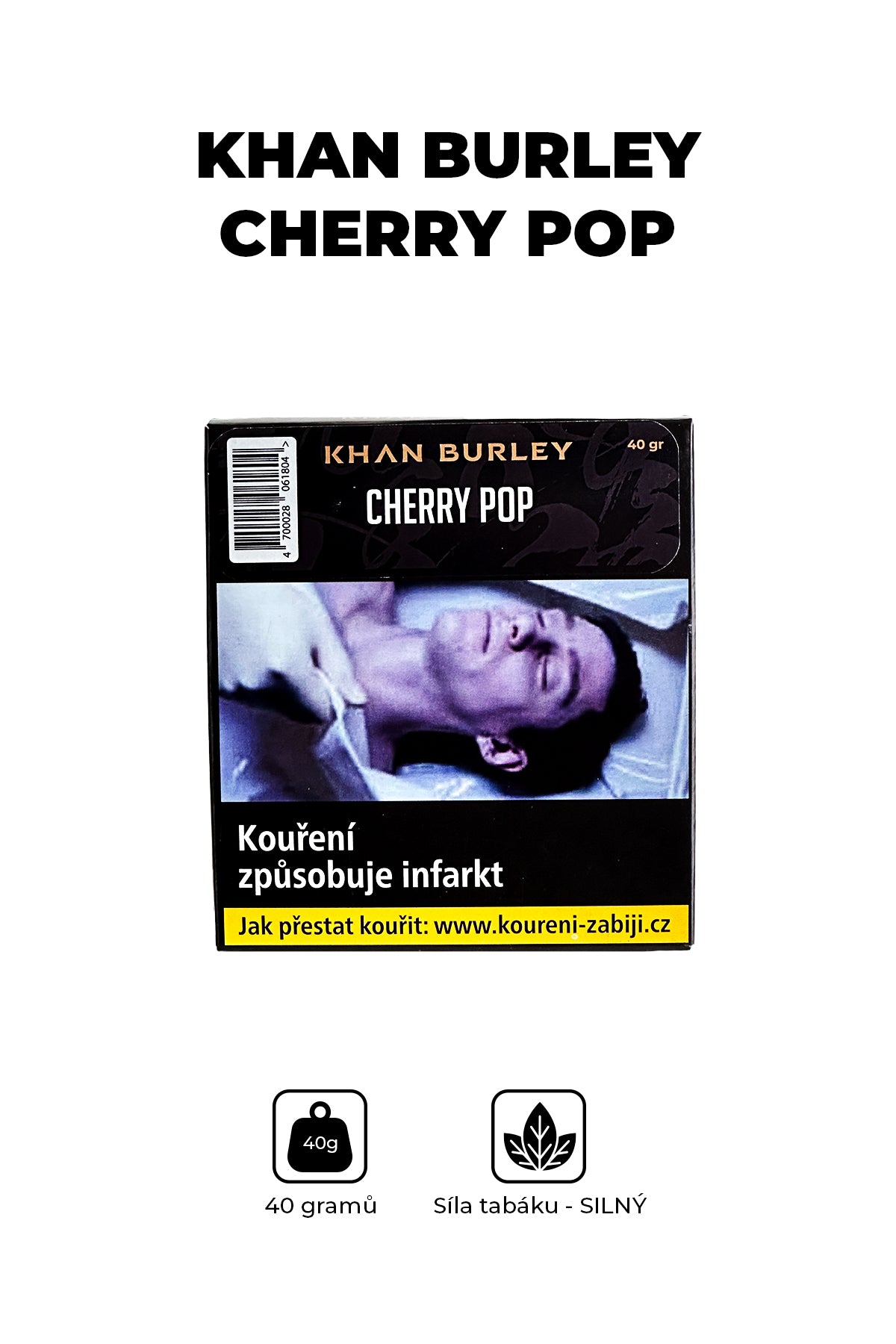 Tobacco - Khan Burley 40g - Cherry pop