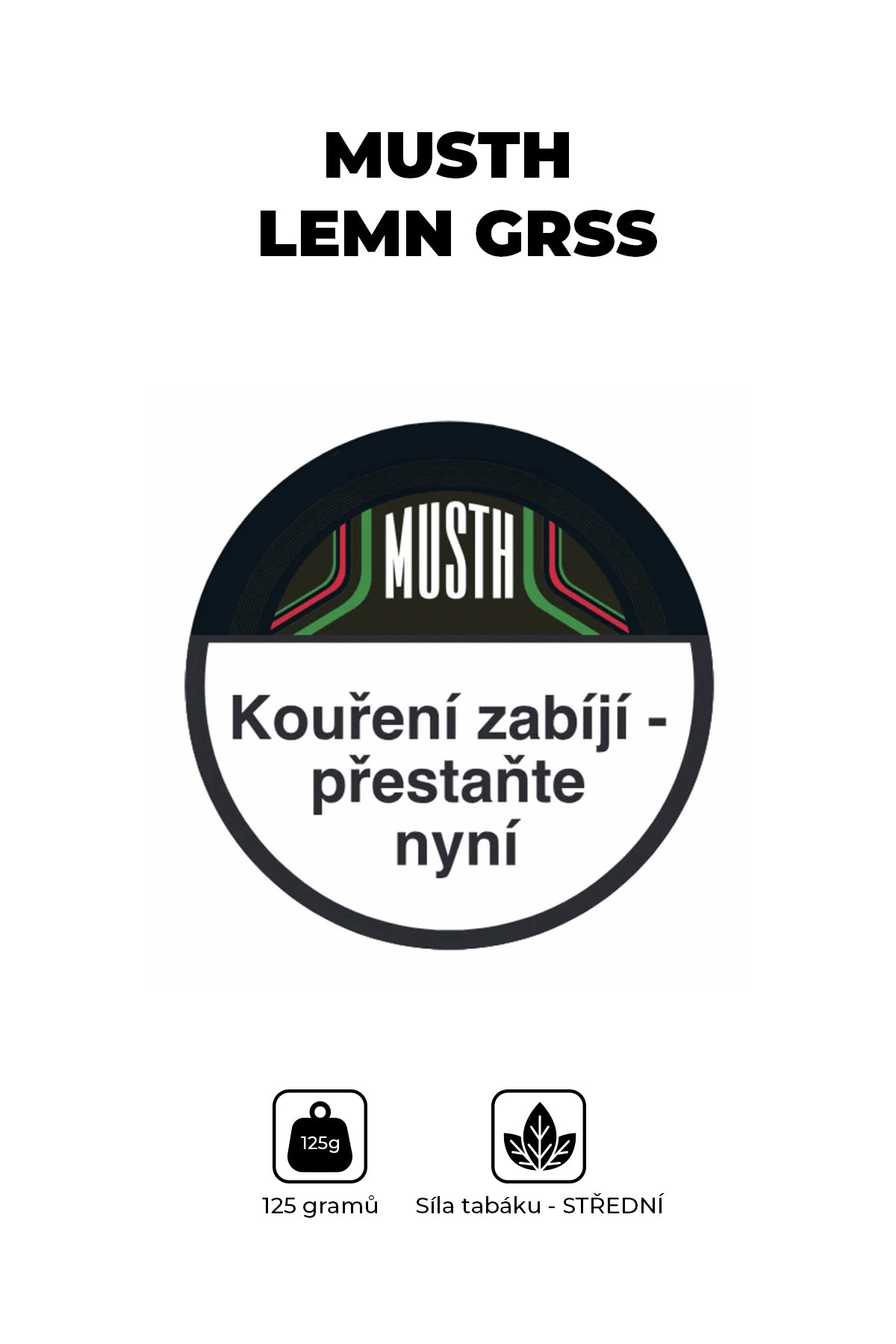Tobacco - MustH 125g - Lemn Grss