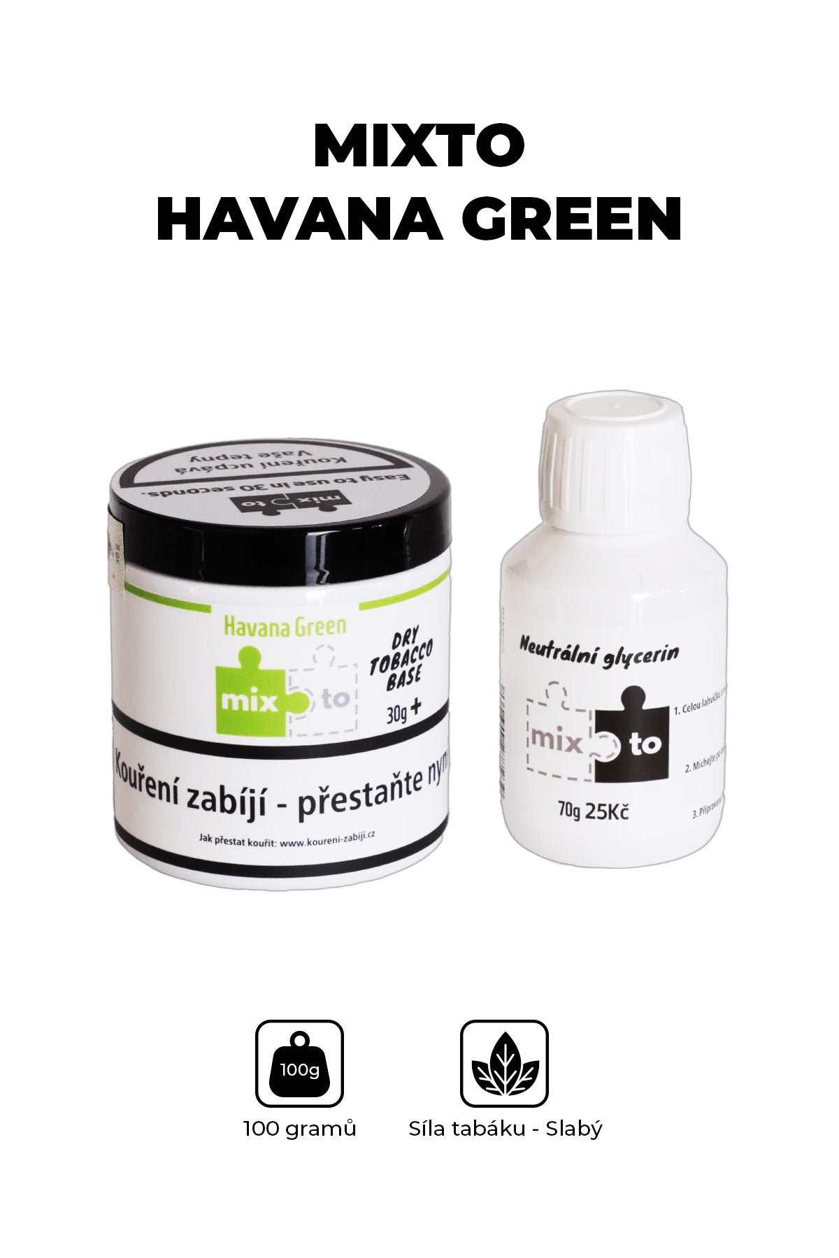 Tabák - Mixto Havana Green 30g + glycerin