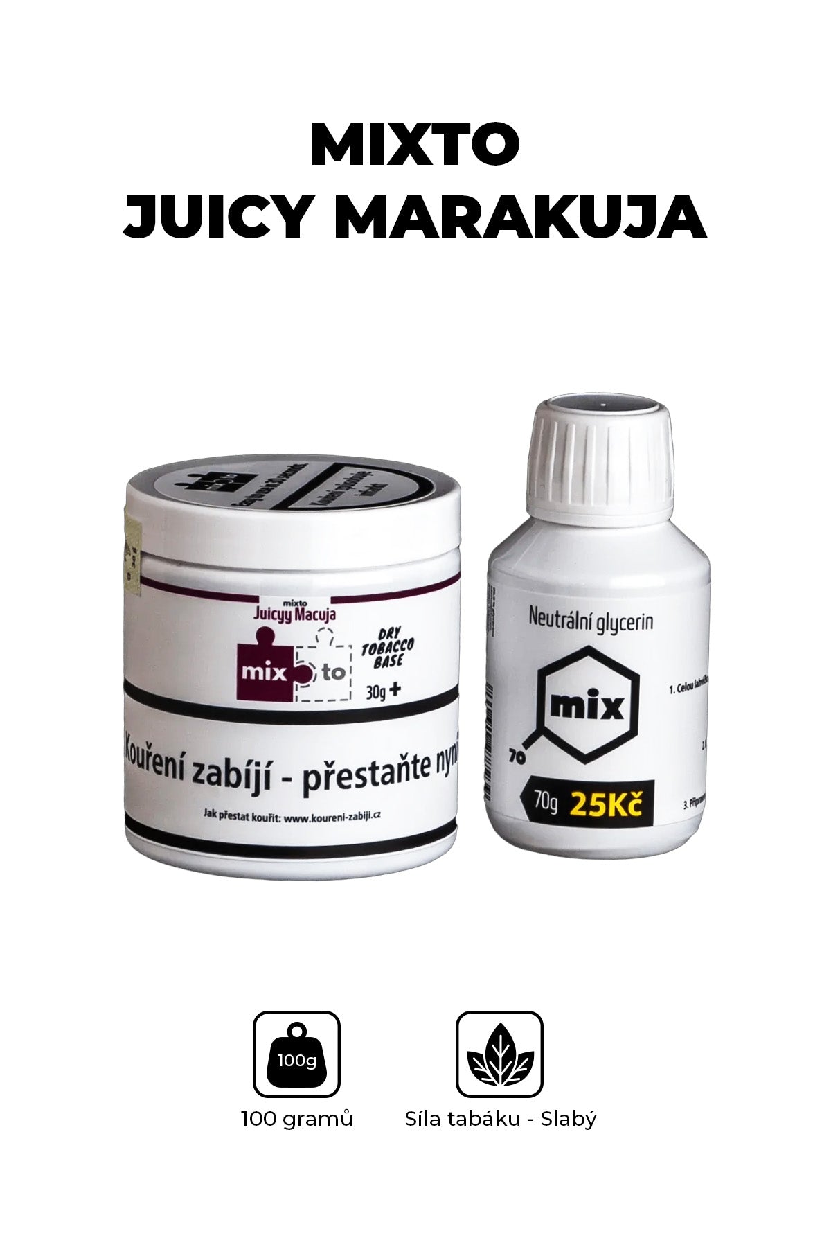Tobacco - Mixto Juicy Marakuja 30g + glycerin
