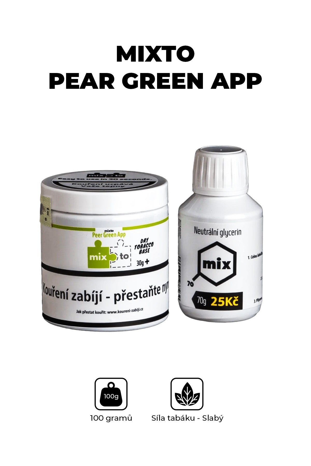 Tabák - Mixto Pear a Green Apple 30g + glycerin