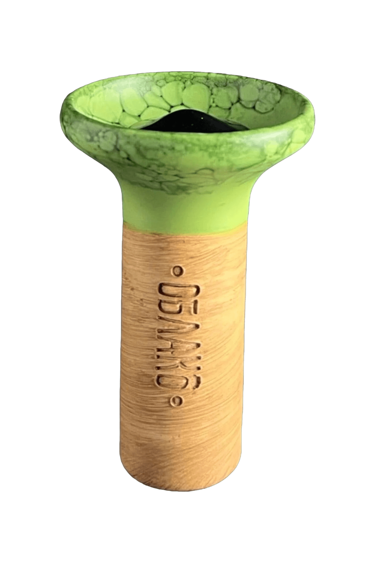 Bowl - Oblako Flow Black on Marble Green