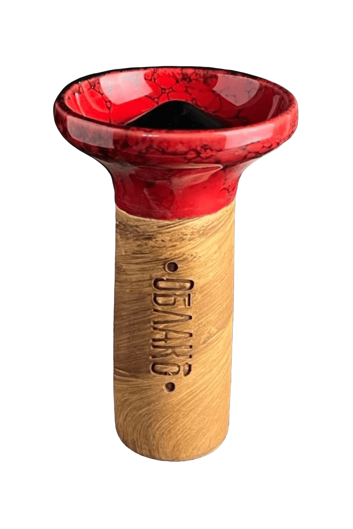 Bowl - Oblako Flow Black on Marble Red