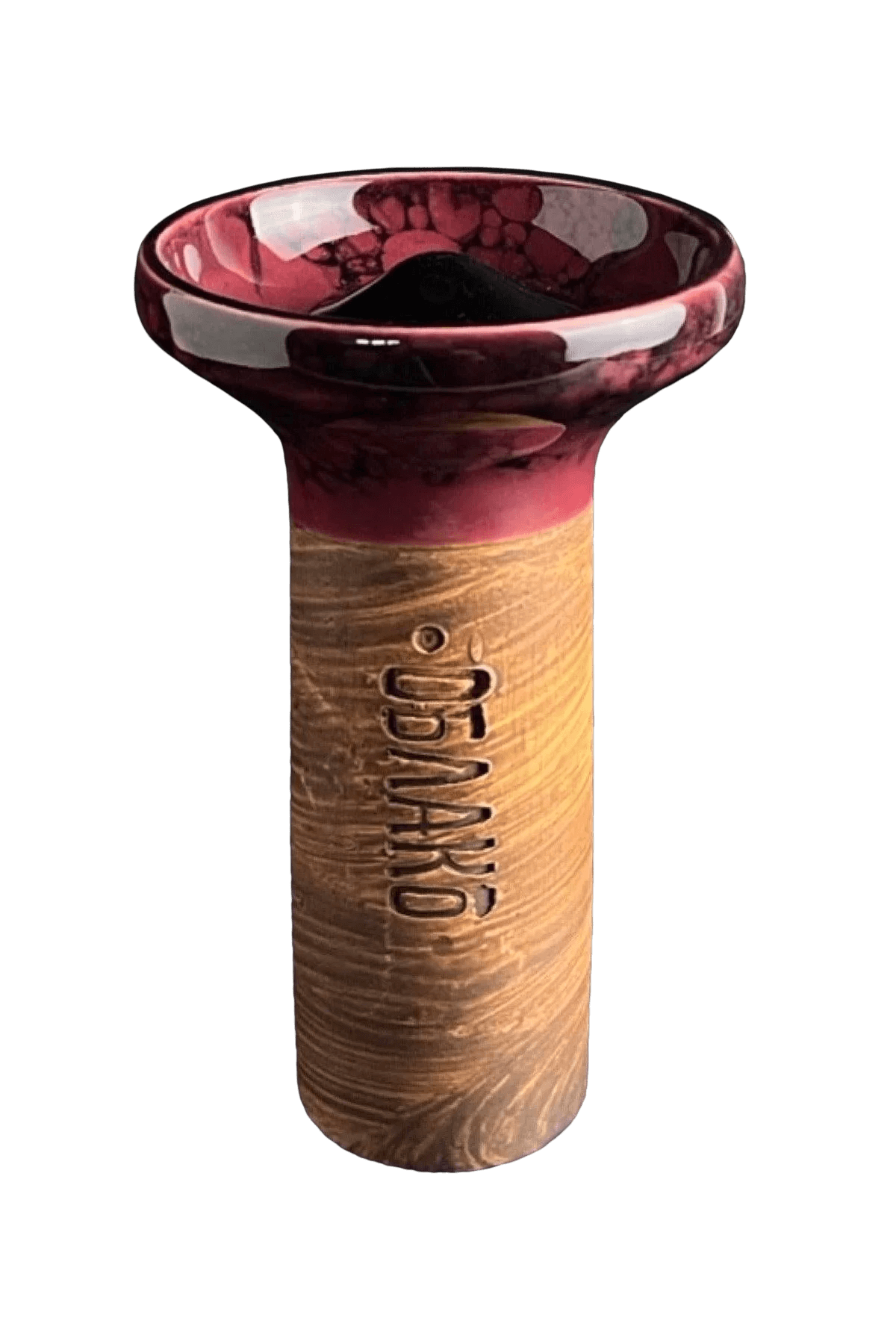 Bowl - Oblako Flow Black on Marble Vinous