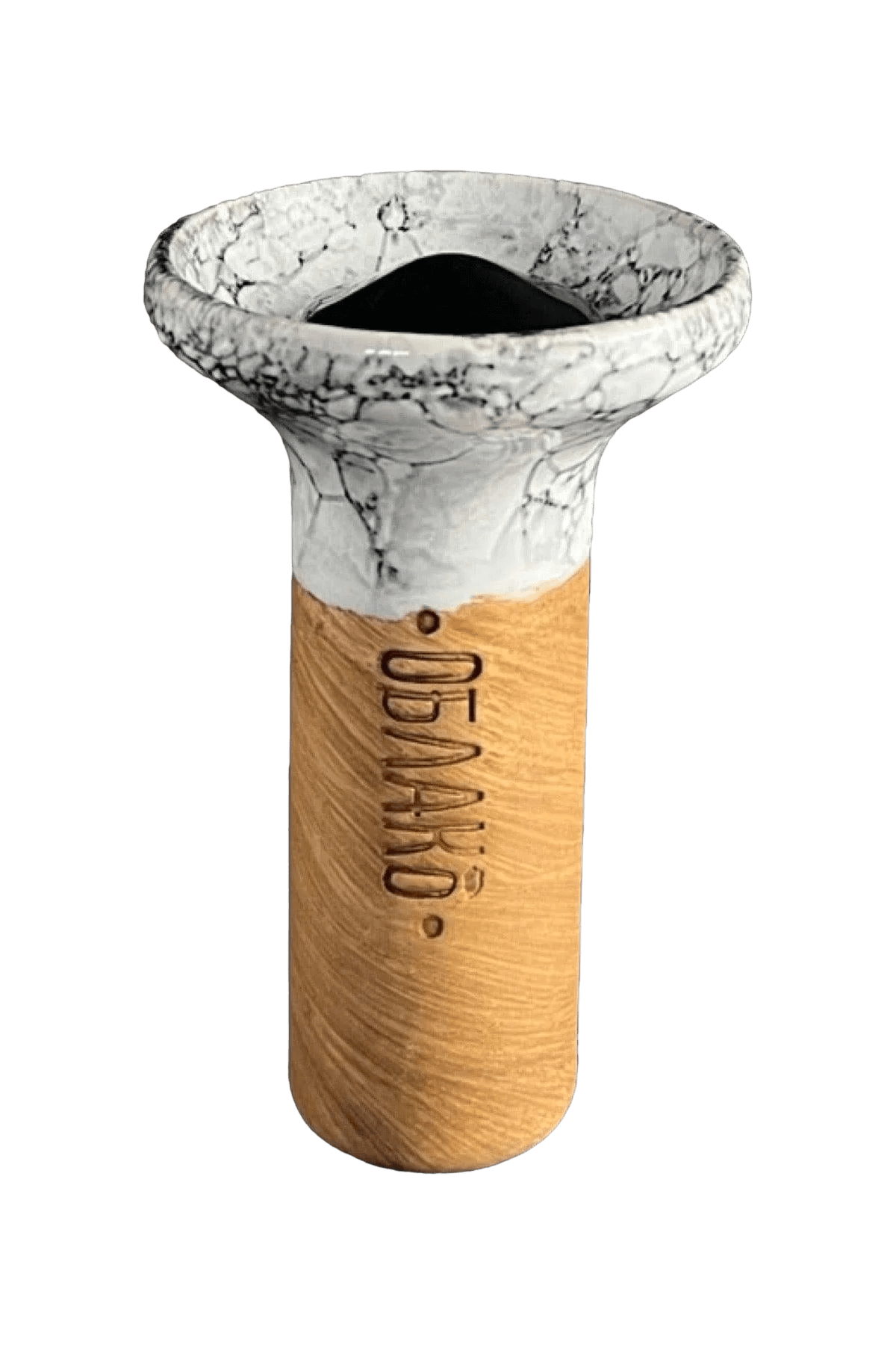 Bowl - Oblako Flow Black on Marble White