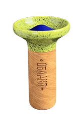 Bowl - Oblako Flow Blue on Green Splash