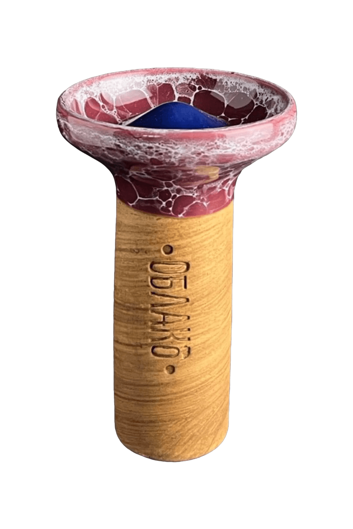 Bowl - Oblako Flow Blue on Marble White-Vinous