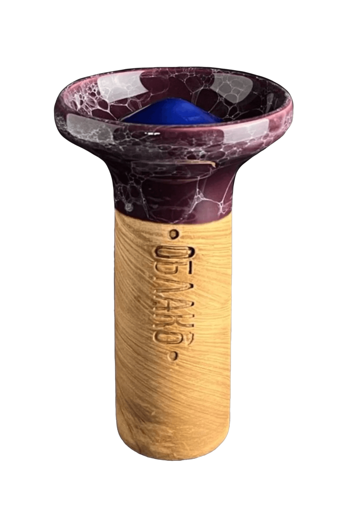 Bowl - Oblako Flow Dark Blue on Marble Vinous