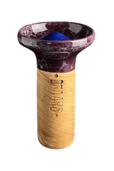 Bowl - Oblako Flow Dark Blue on Marble Vinous