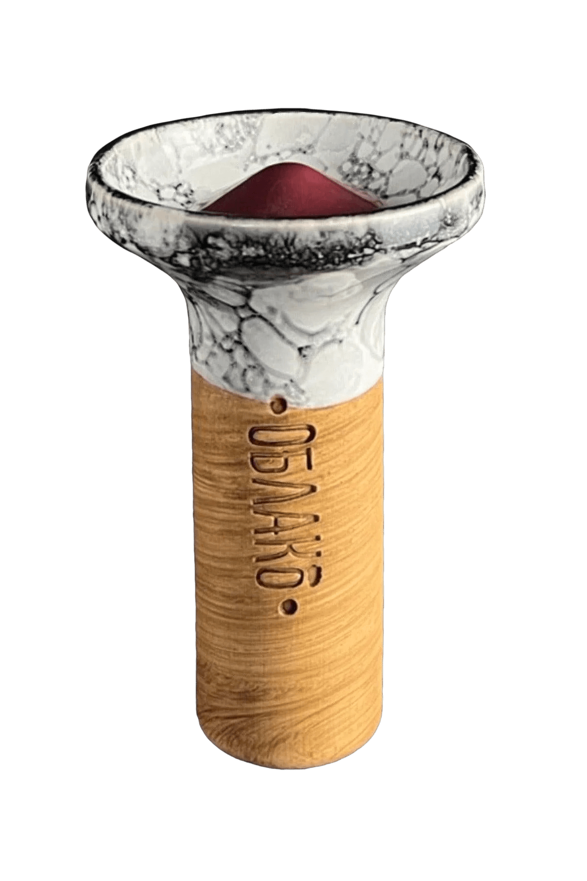 Bowl - Oblako Flow Dark Vinous on Marble Dark-White
