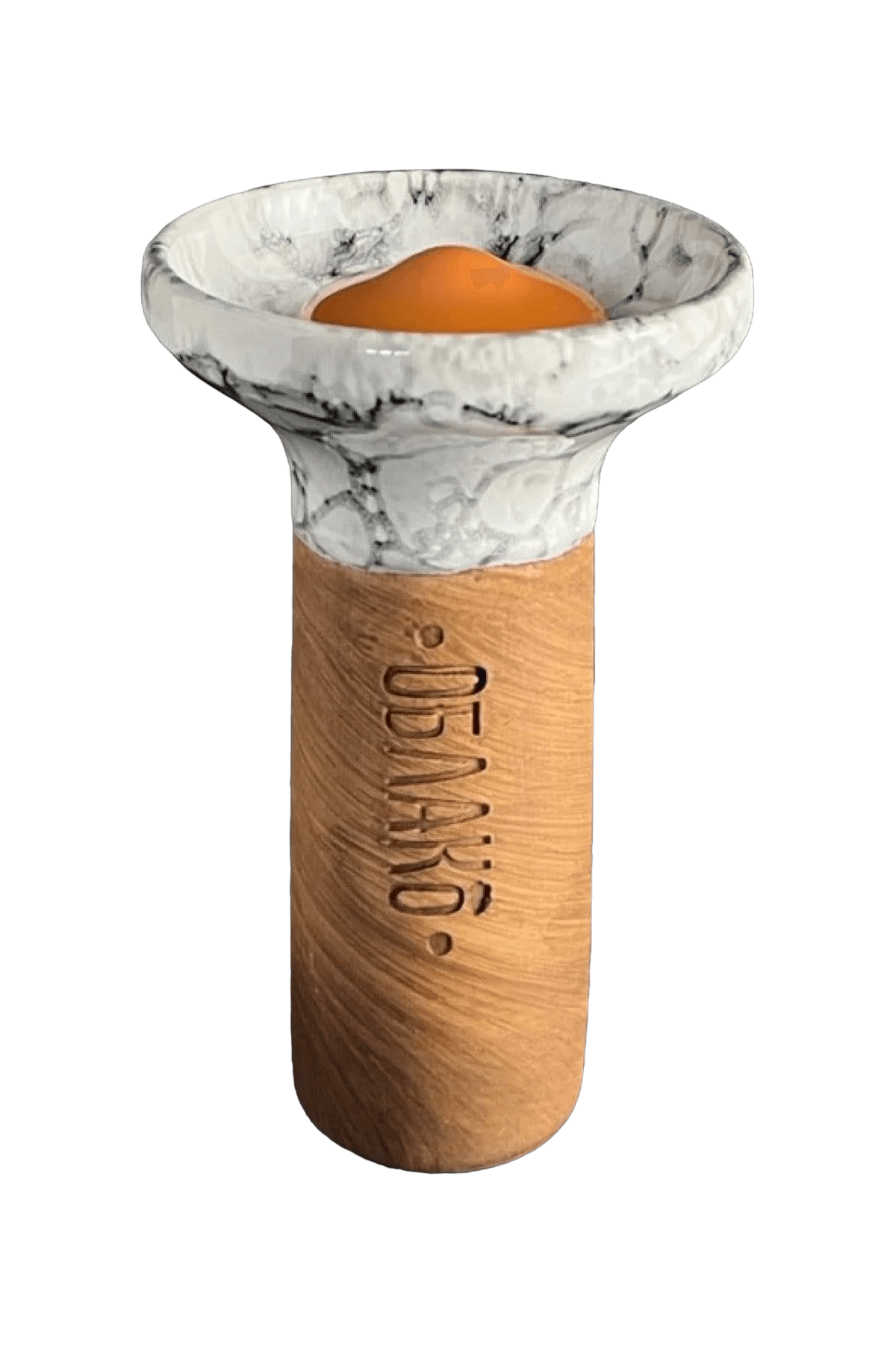Bowl - Oblako Flow Orange on Marble White