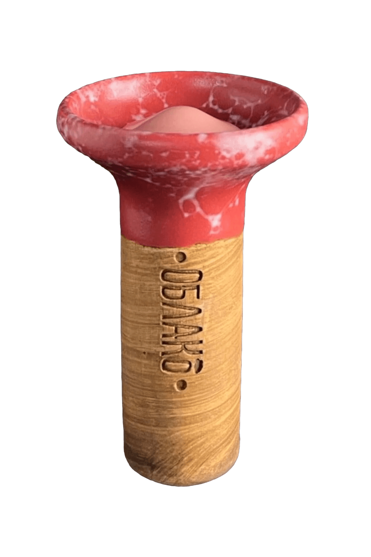 Bowl - Oblako Flow Pink on White-Red