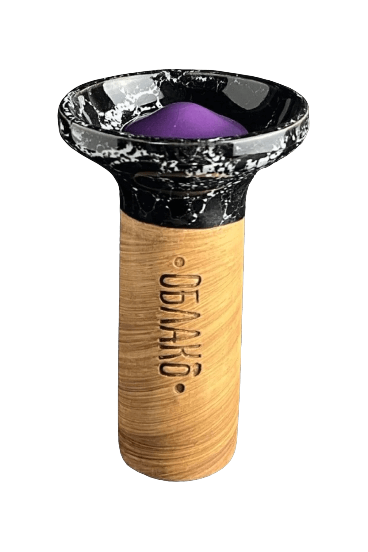 Bowl - Oblako Flow Purple on Marble Black