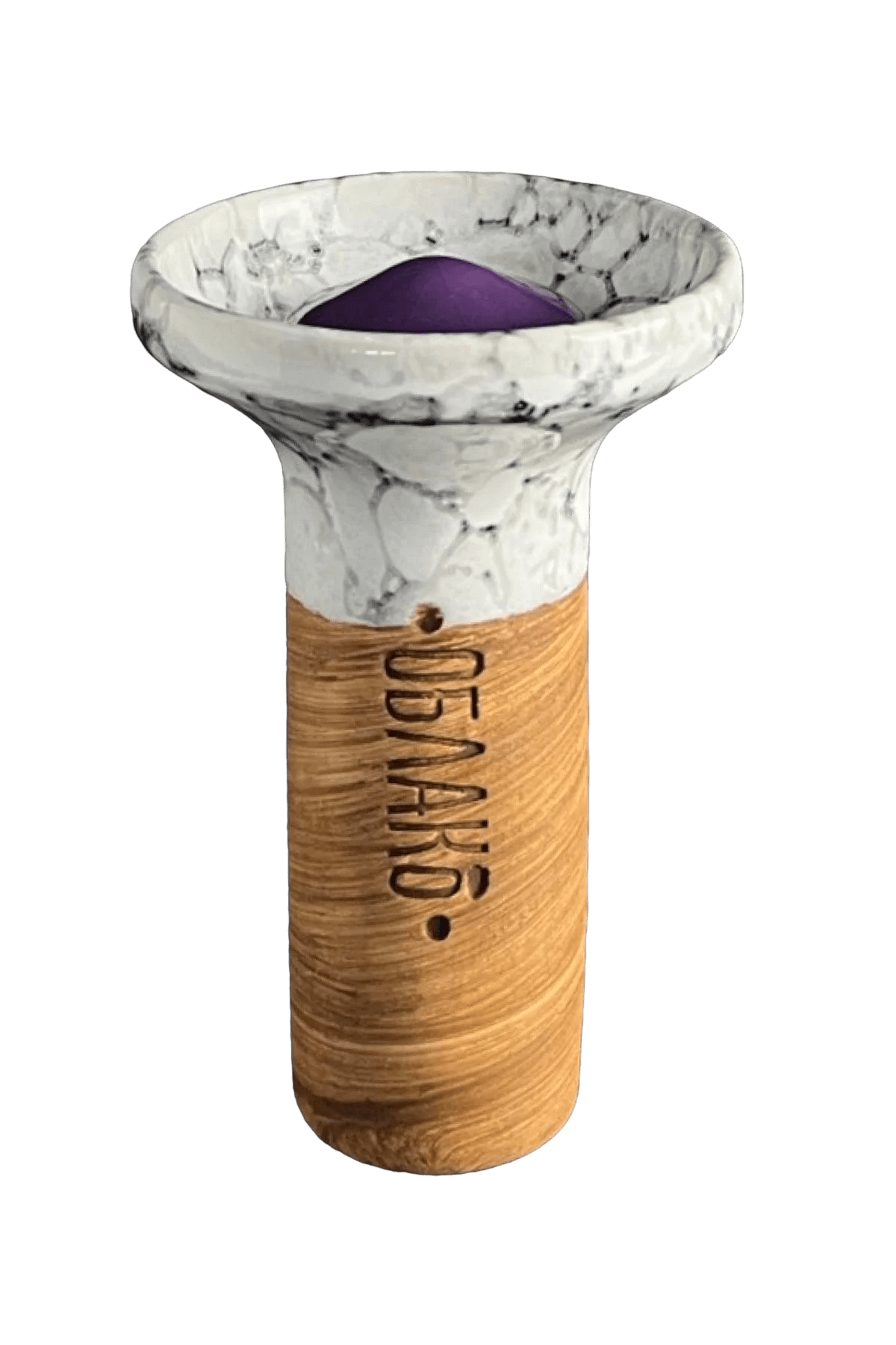 Bowl - Oblako Flow Purple on Marble White