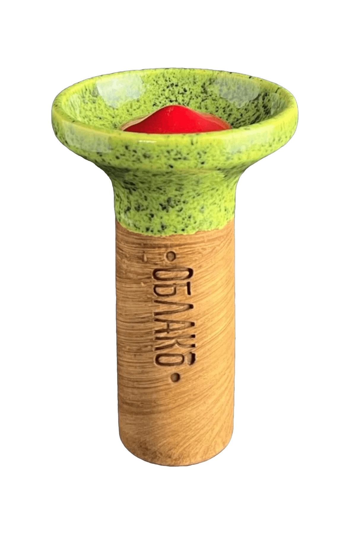 Bowl - Oblako Flow Red on Green Splash