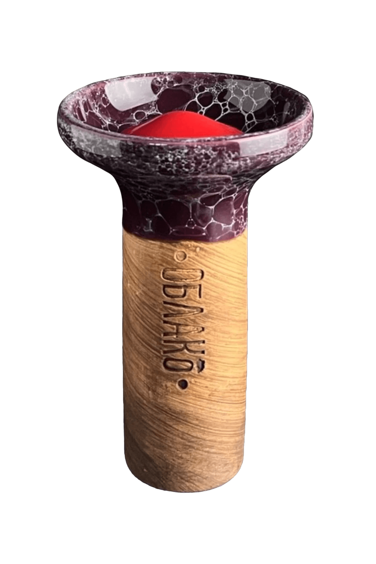 Bowl - Oblako Flow Red on Marble Dark Purple