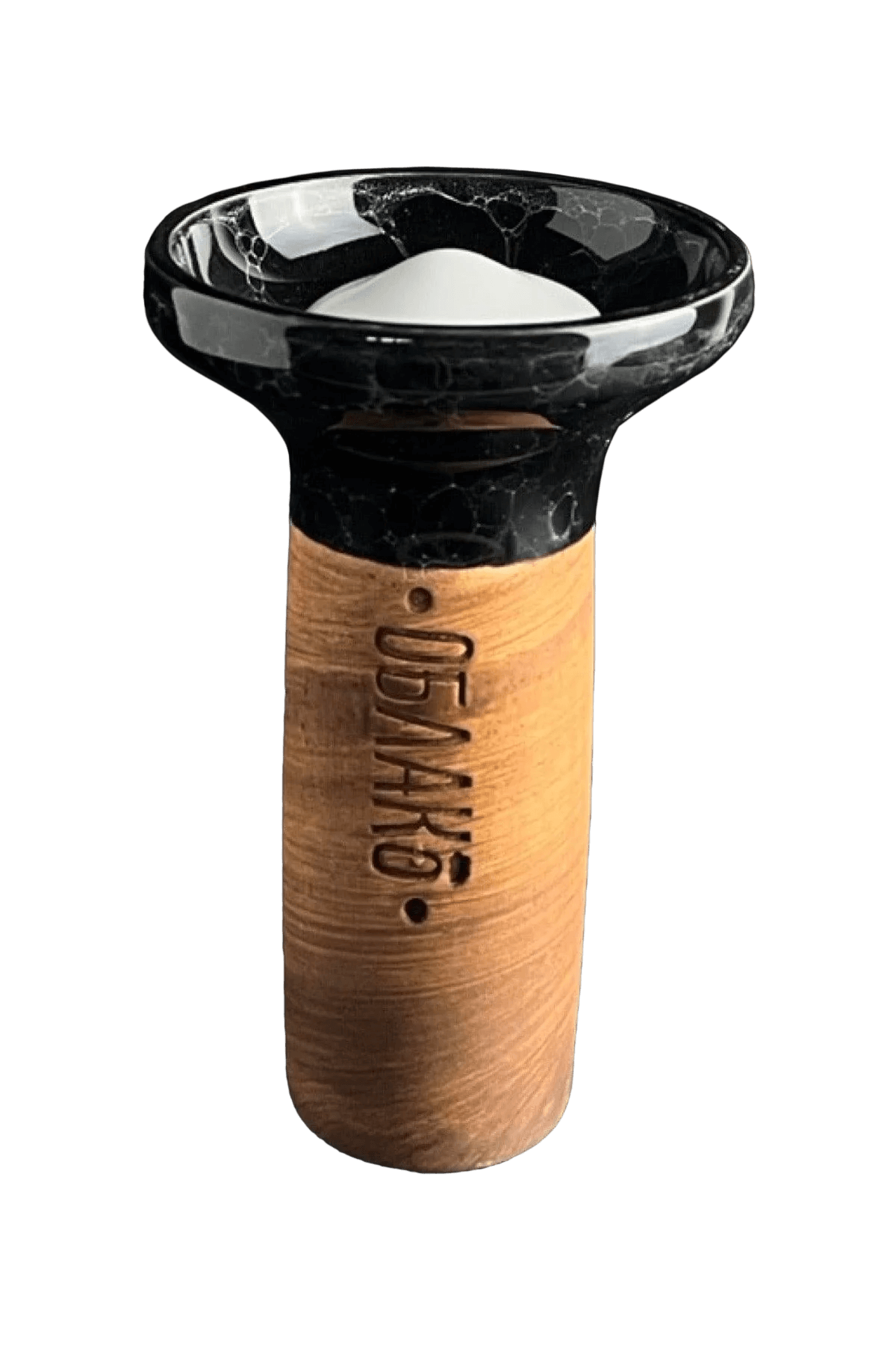 Bowl - Oblako Flow White on Marble Black