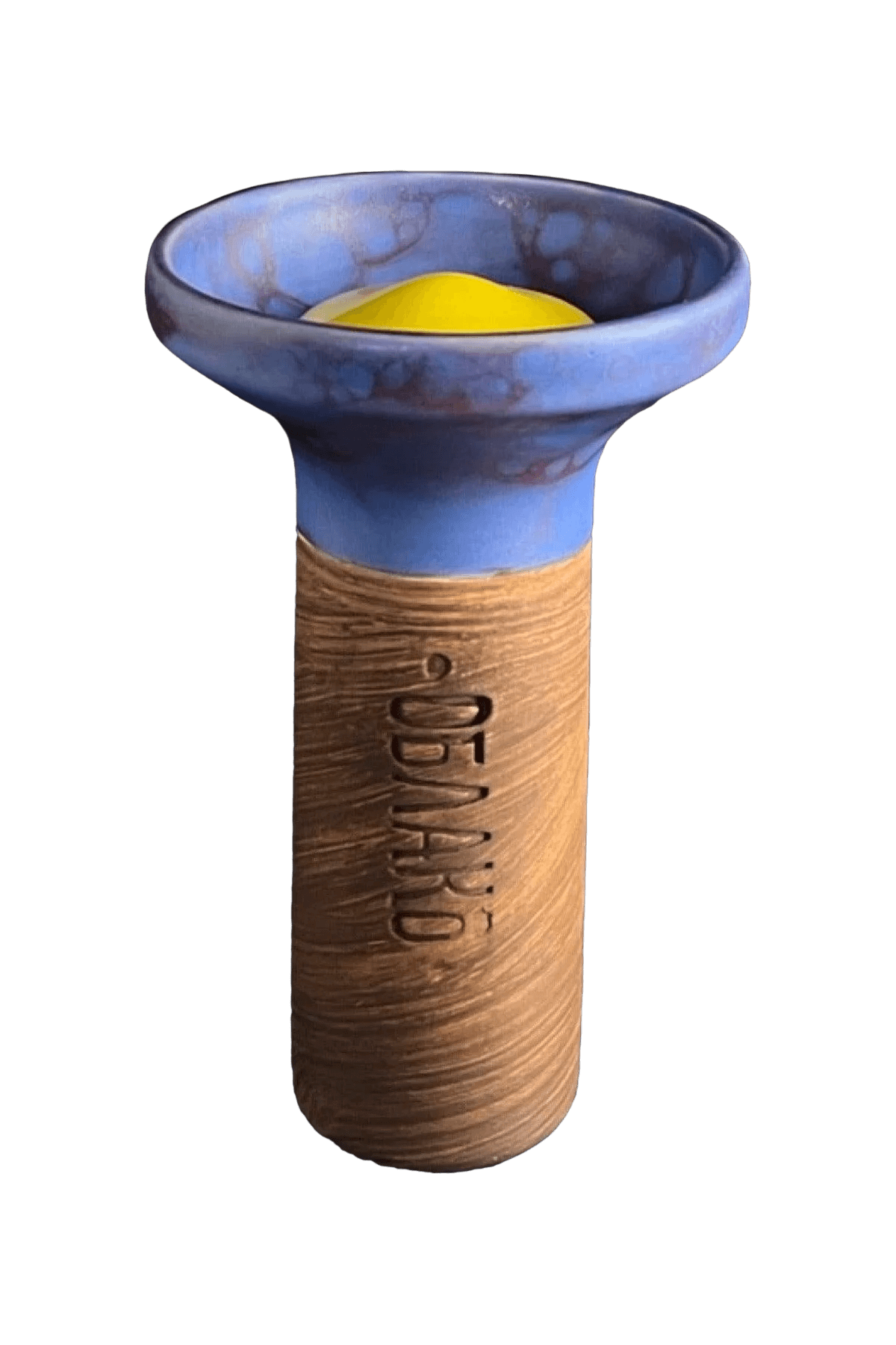 Bowl - Oblako Flow Yellow on Marble Light Blue