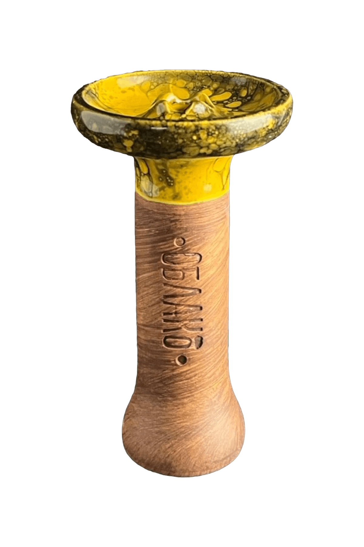 Bowl - Oblako Phunnel With Top Glaze Marble Yellow And Brown