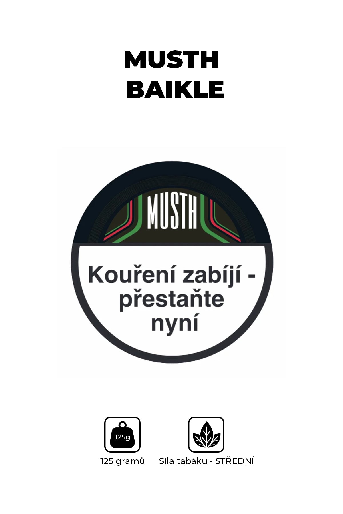 Tabák - MustH 125g - Baikle