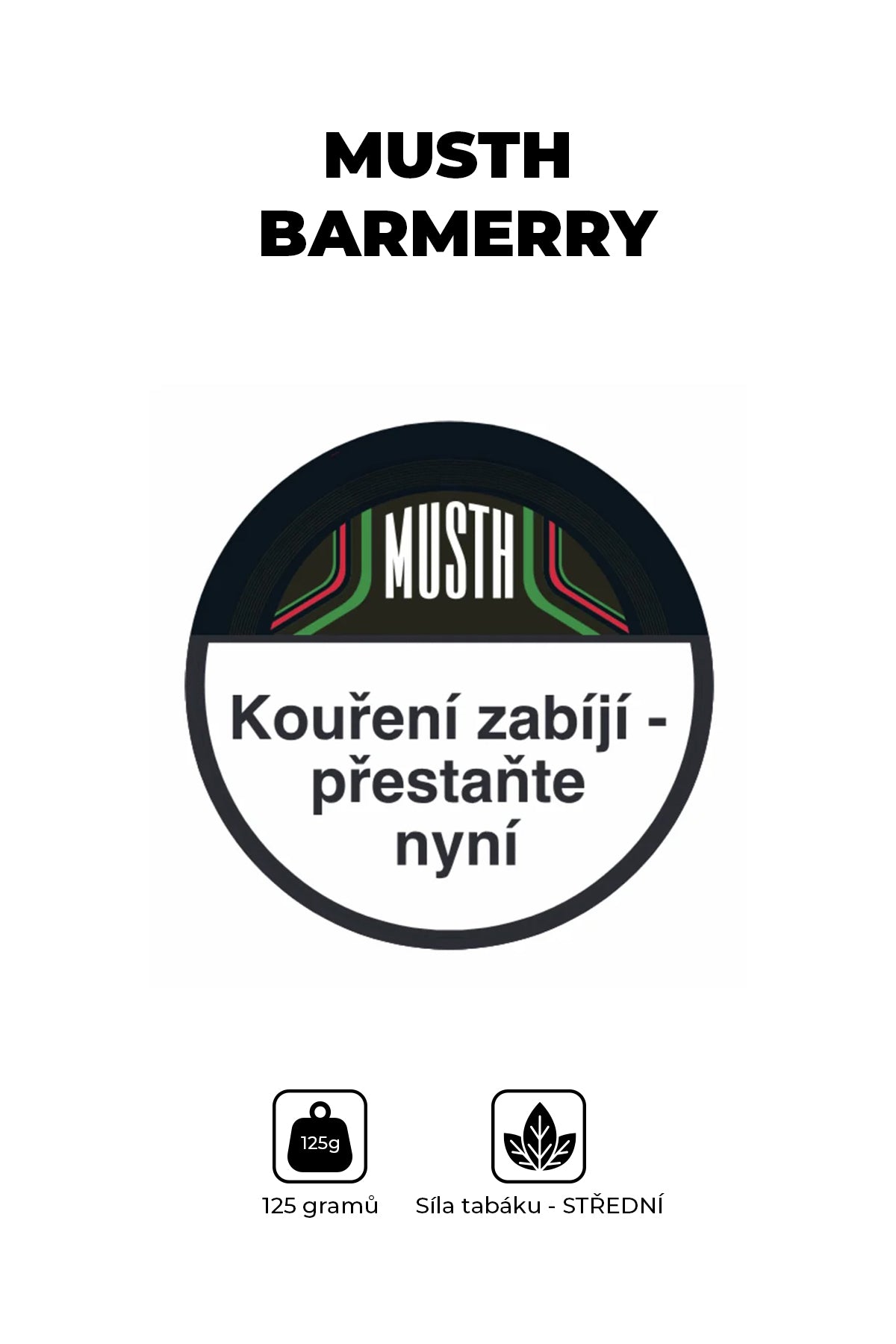 Tabák - MustH 125g - Barmerry