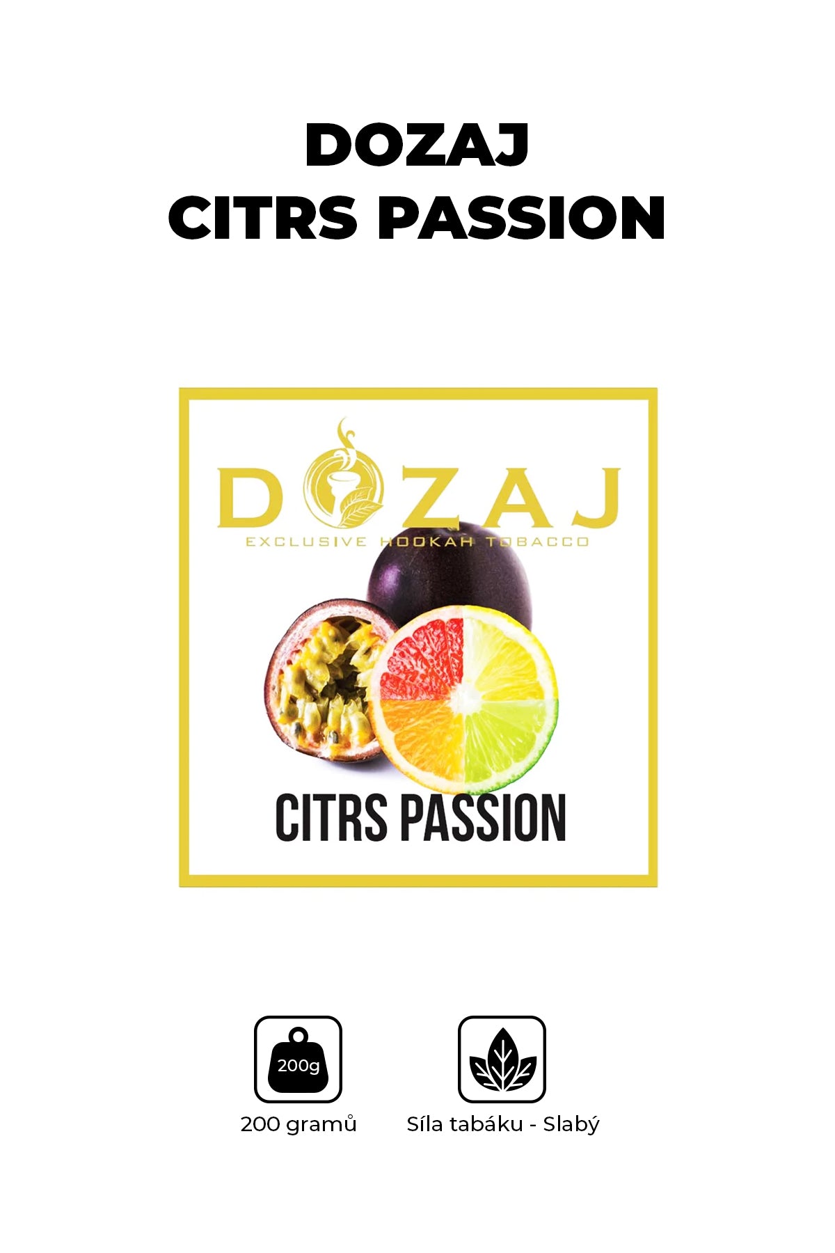 Tabák - Dozaj Gold 200g - Citrs Passion