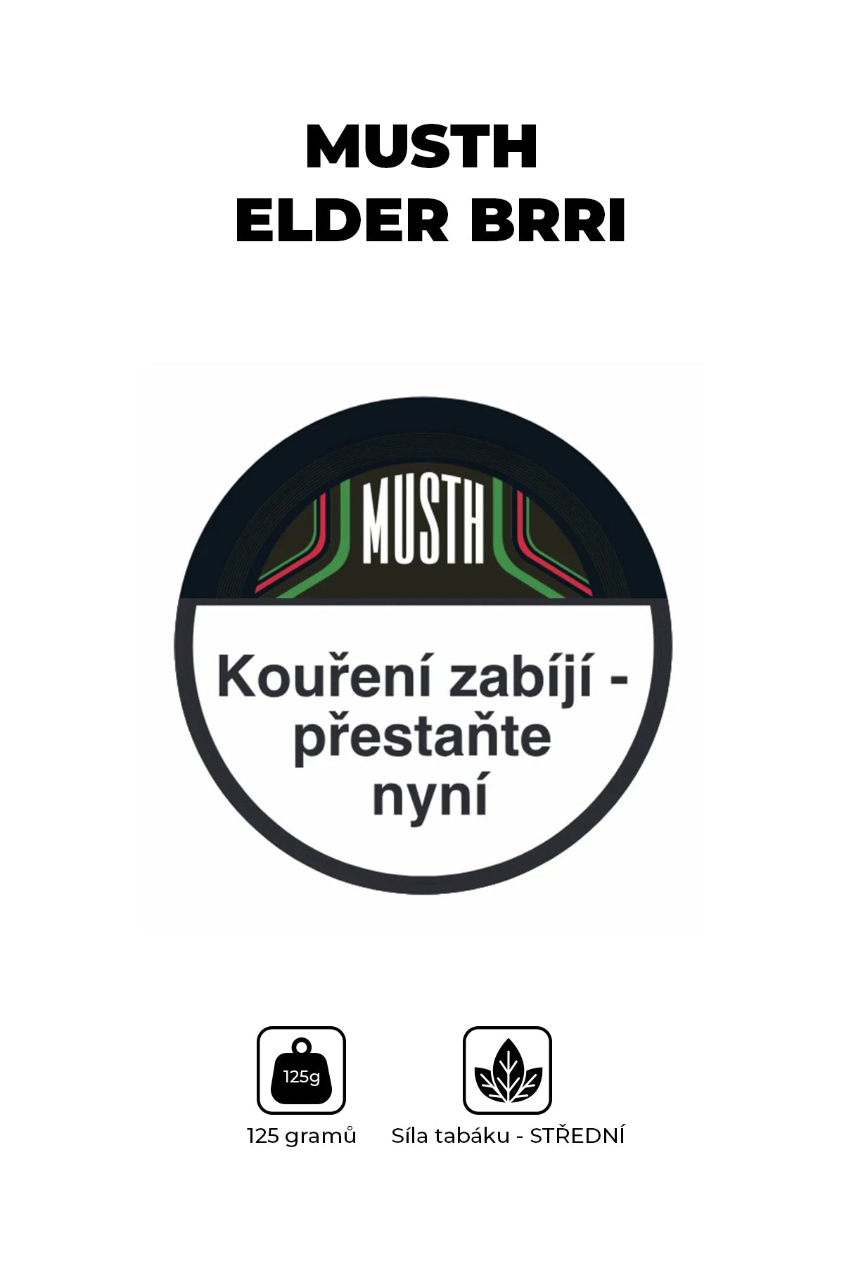 Tabák - MustH 125g - Elder Brri