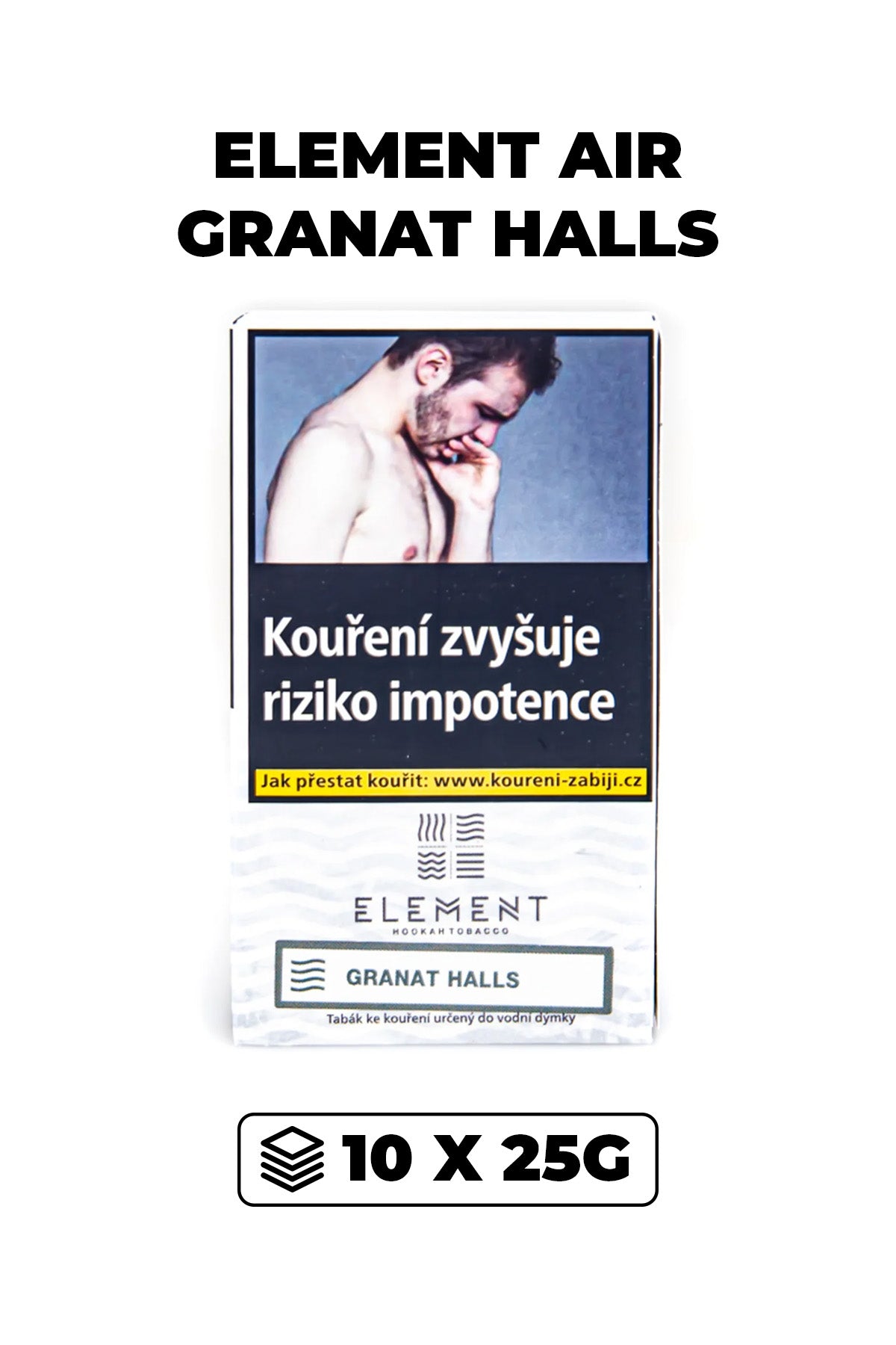 Tabák - Element Air 10x25g - Granat Halls
