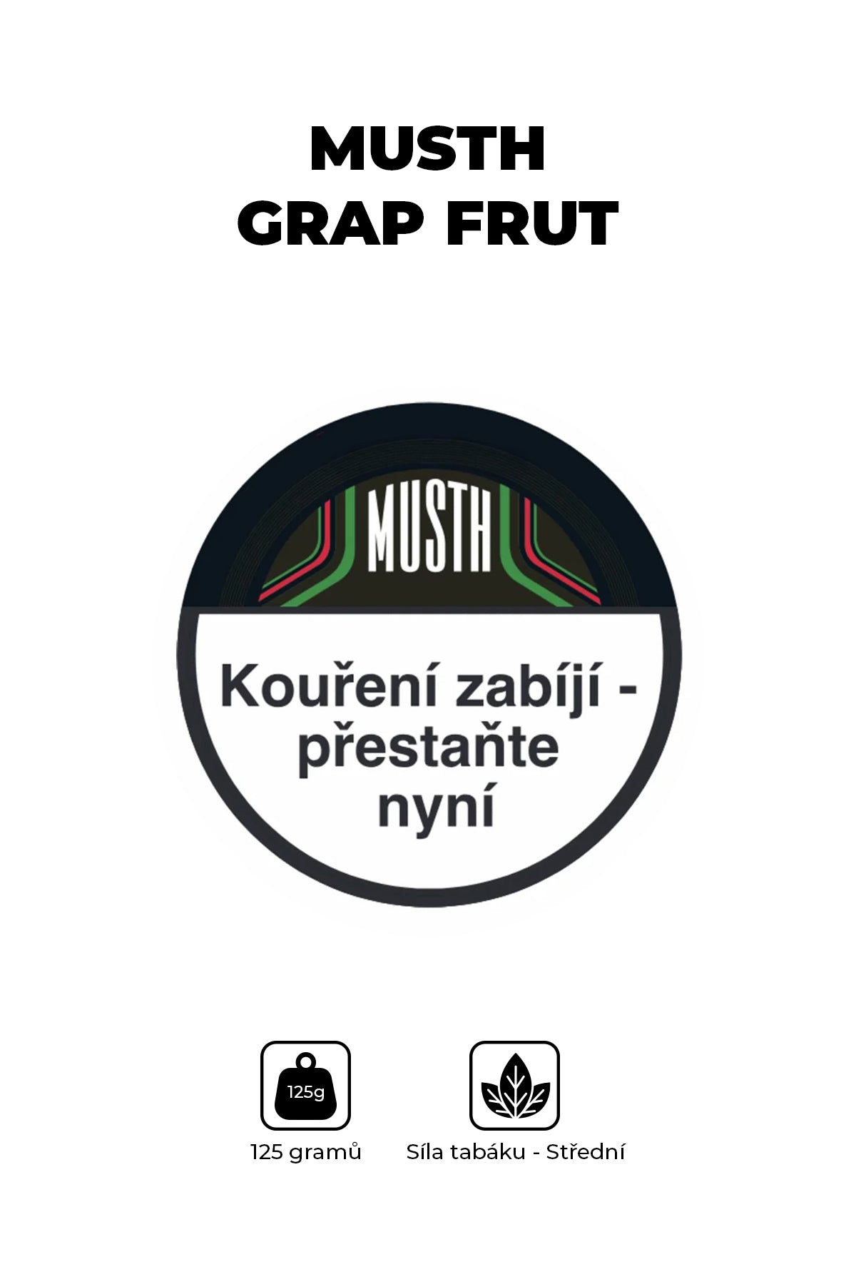 Tabák - MustH 125g - Grap Frut