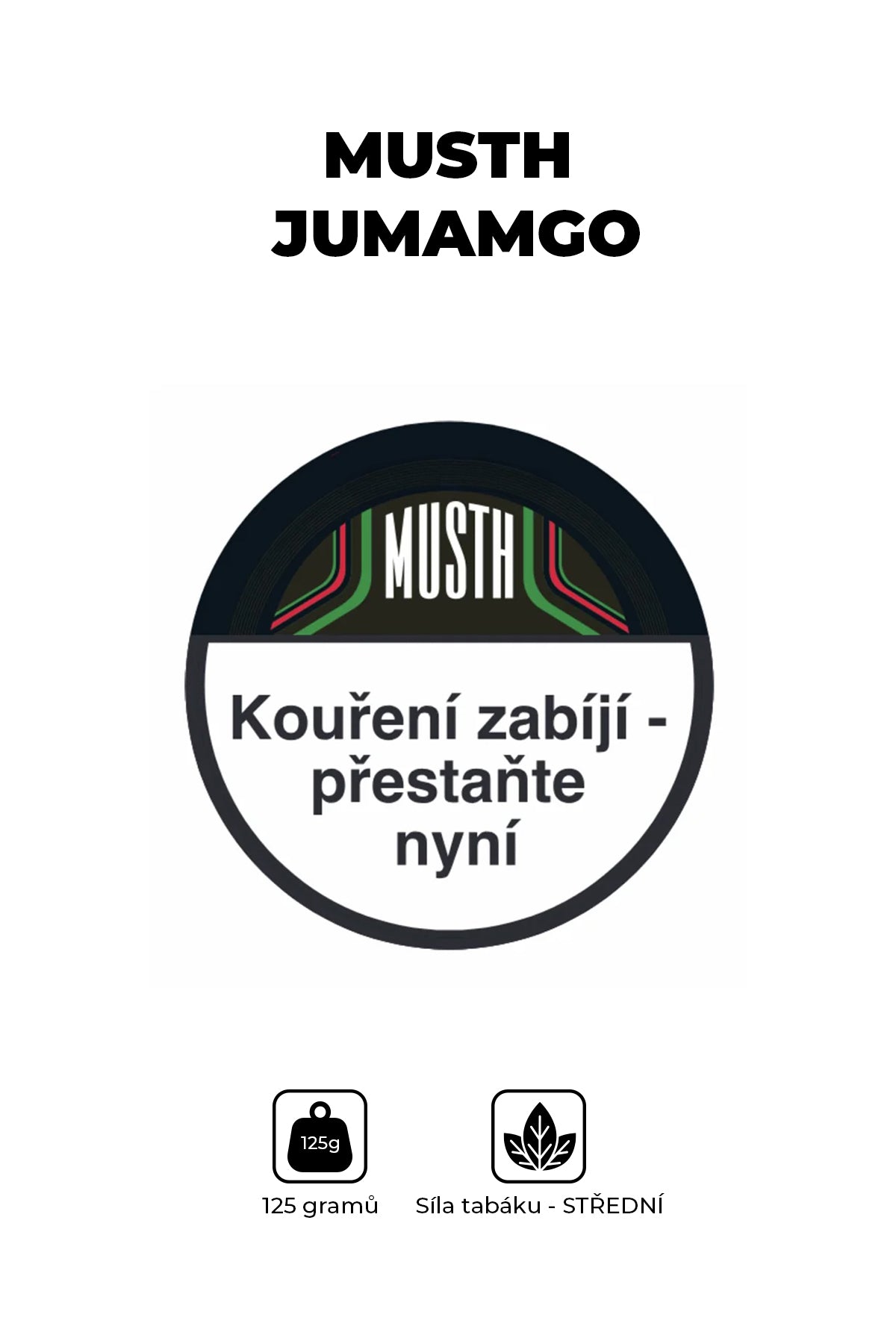 Tabák - MustH 125g - Jumamgo