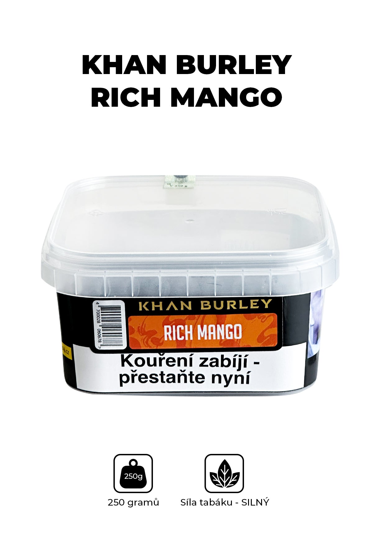 Tabák - Khan Burley 250g - Rich Mango