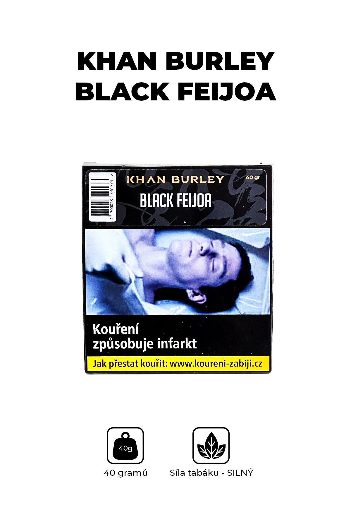 Tabák - Khan Burley 40g - Black Feijoa