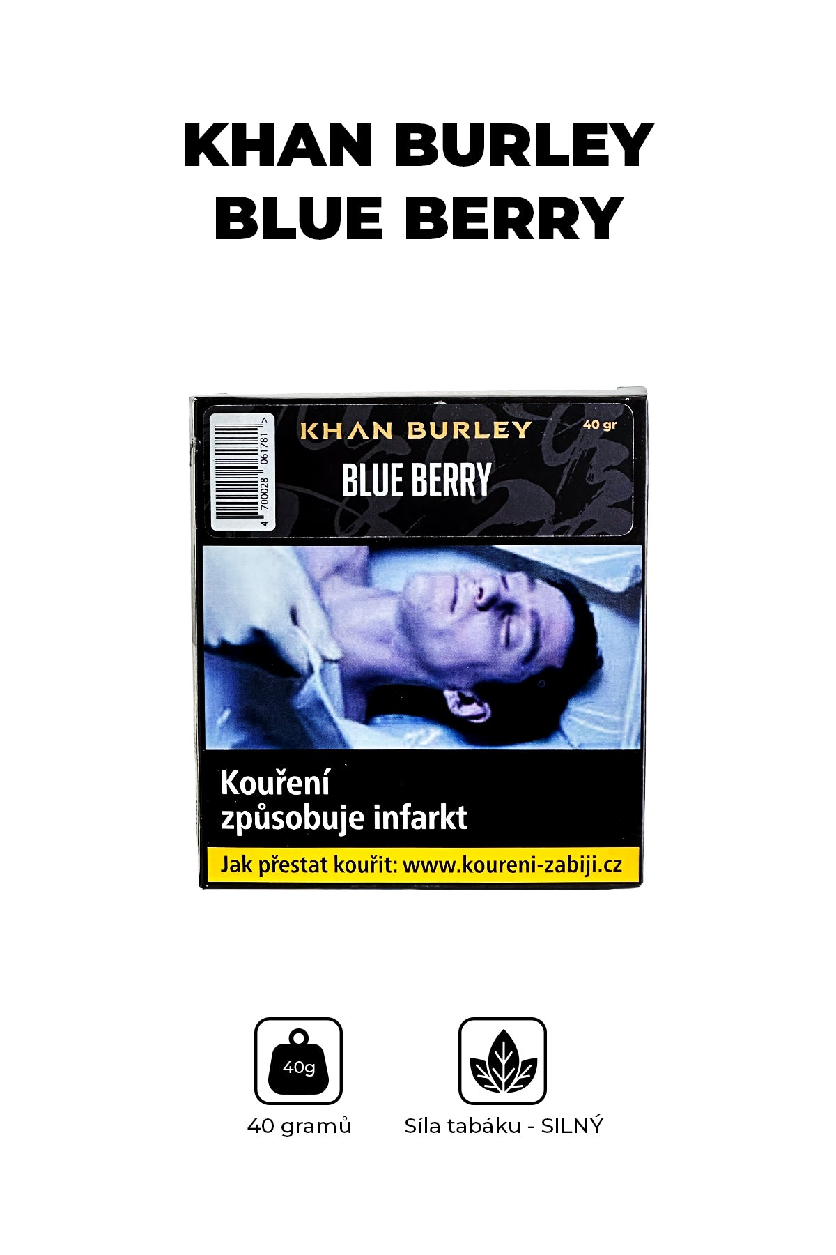 Tabák - Khan Burley 40g - Blue Berry