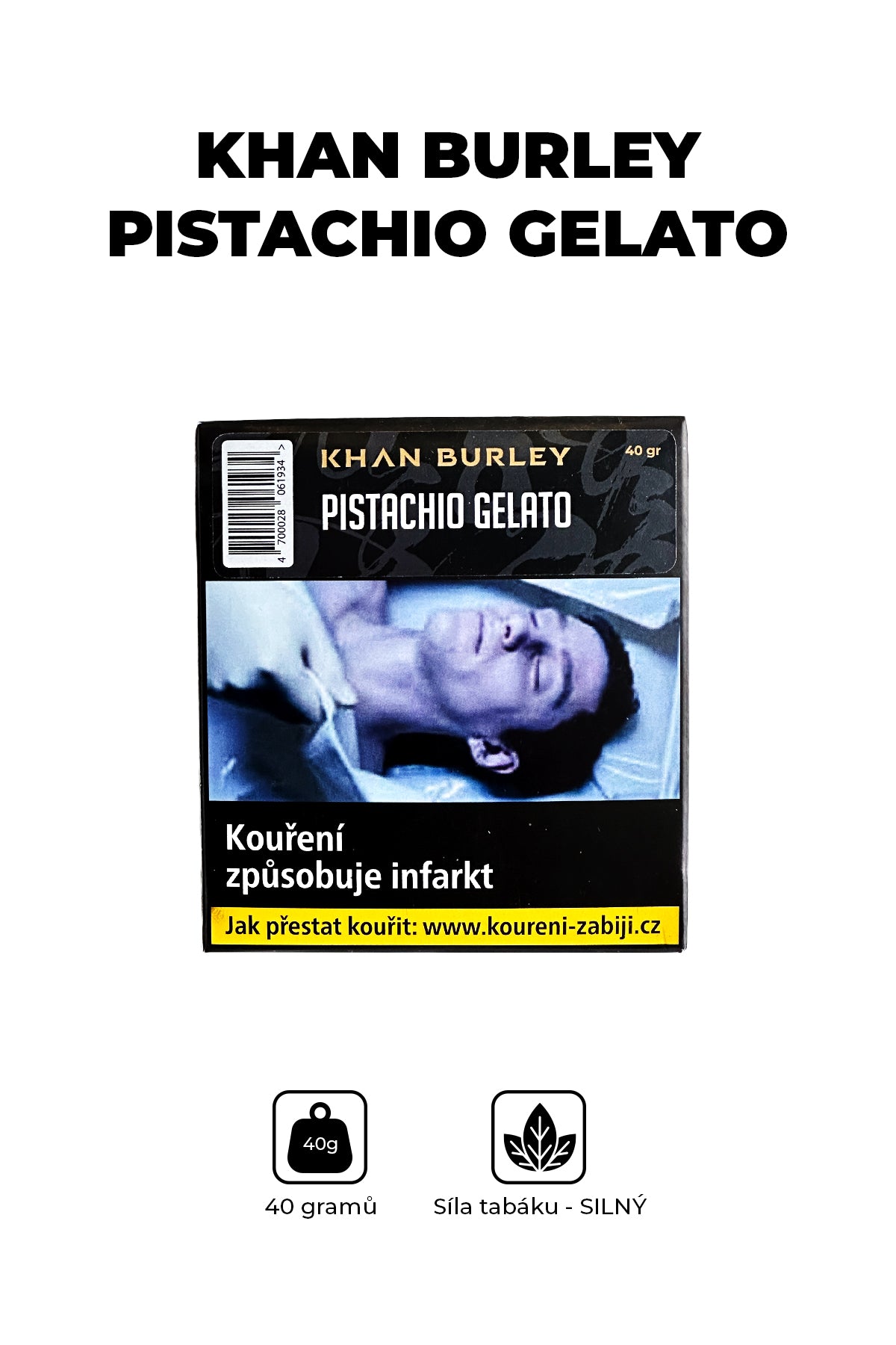 Tabák - Khan Burley 40g - Pistachio Gelato