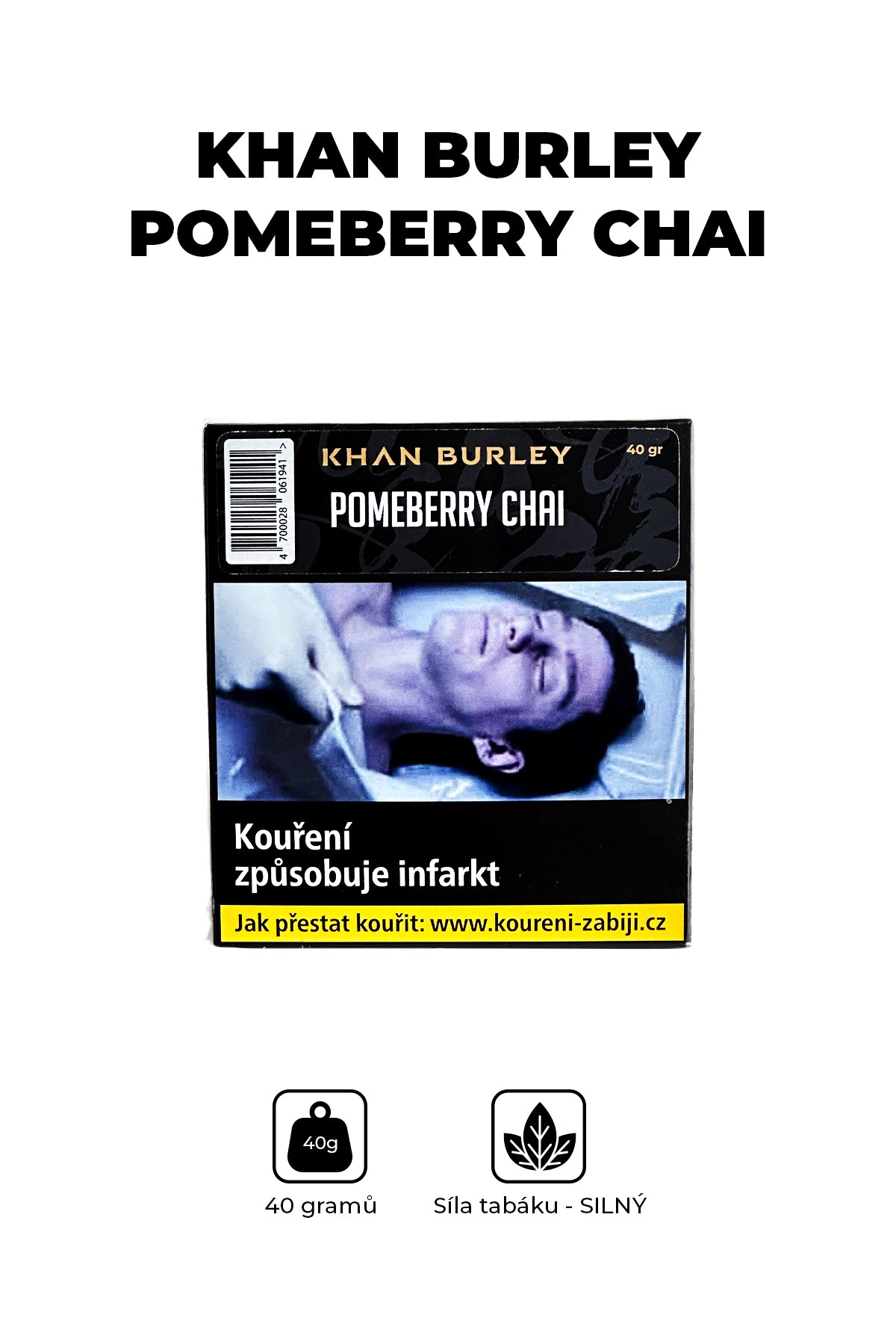 Tabák - Khan Burley 40g - Pomeberry Chai