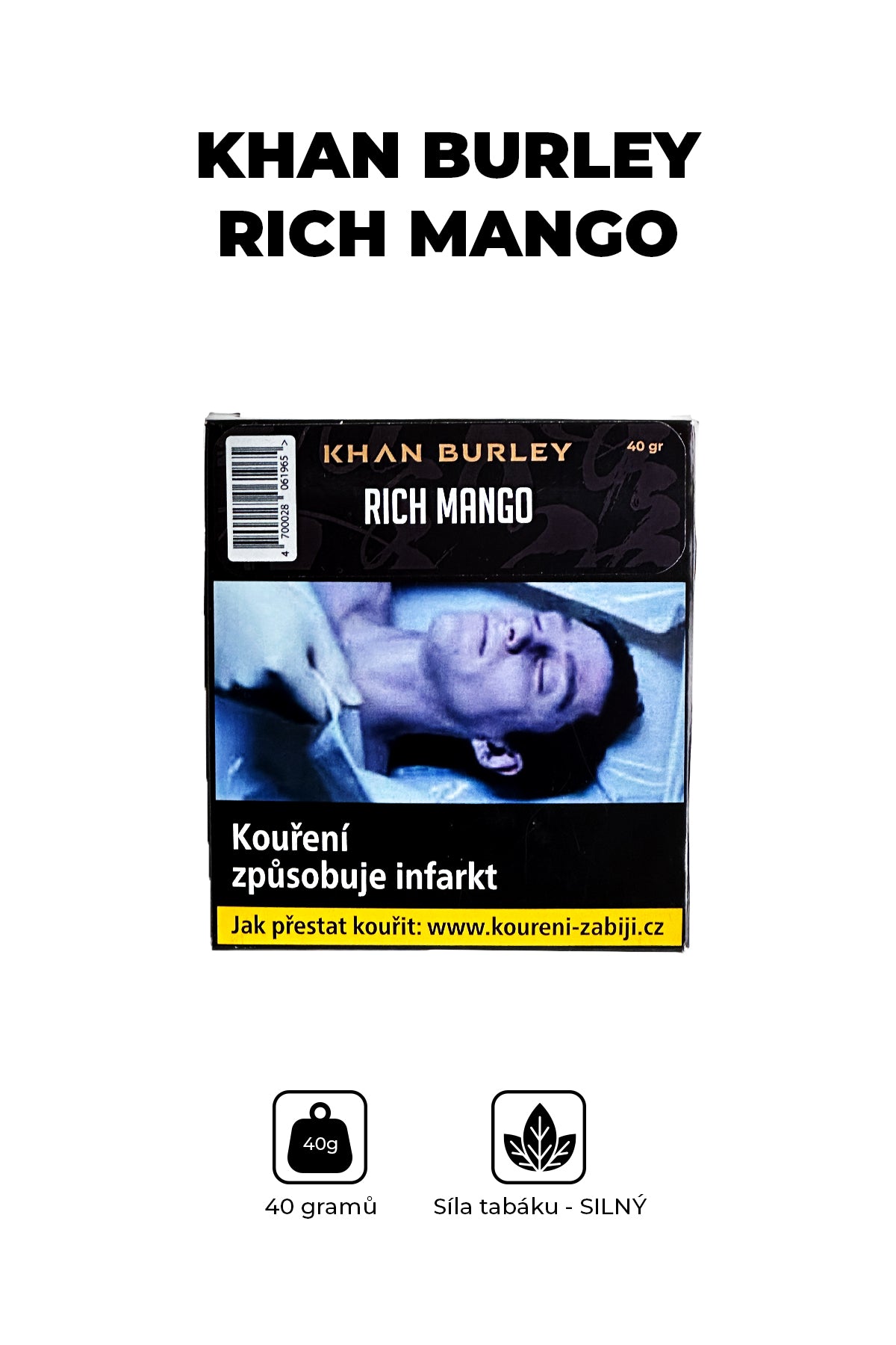 Tabák - Khan Burley 40g - Rich Mango