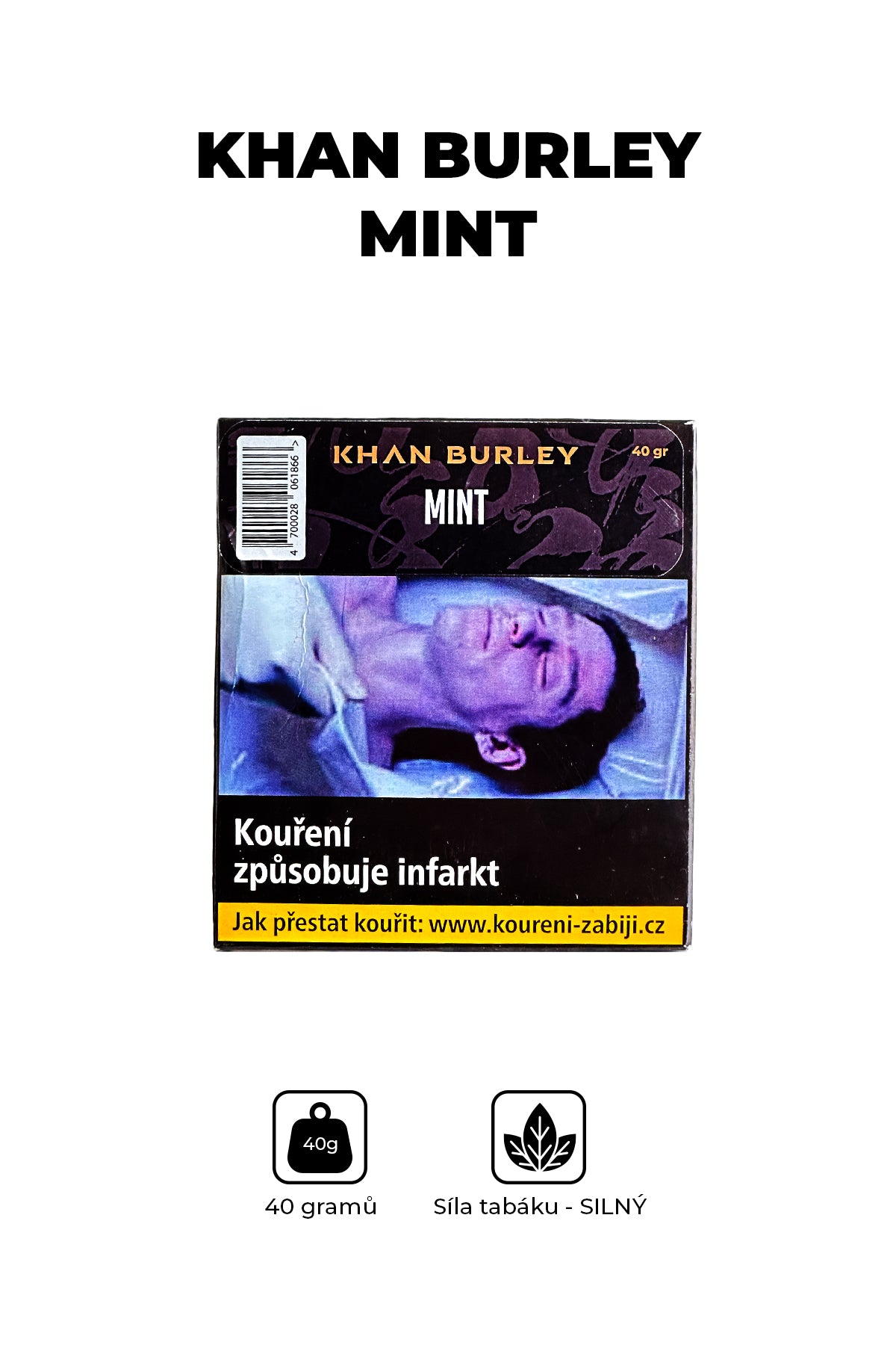 Tabák - Khan Burley 40g - Mint