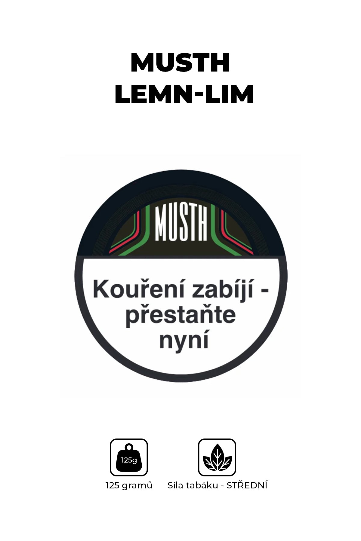 Tabák - MustH 125g - Lemn-Lim