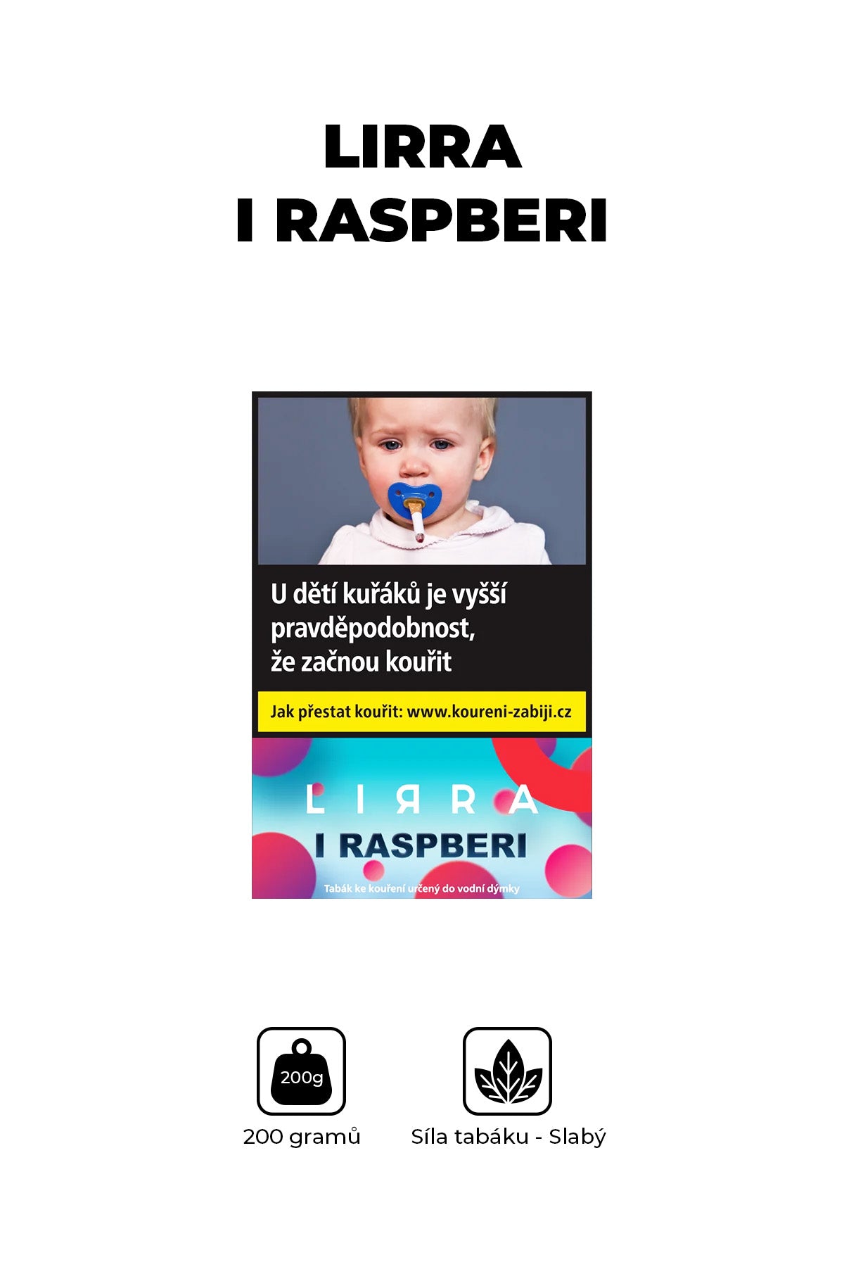 Tabák - Lirra 200g - I Raspberi