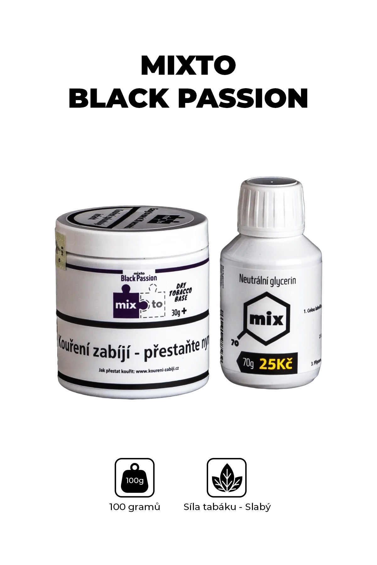 Tabák - Mixto Black Passion 30g + glycerin