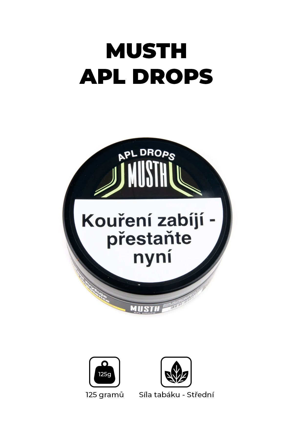 Tabák - MustH 125g - Apl Drops