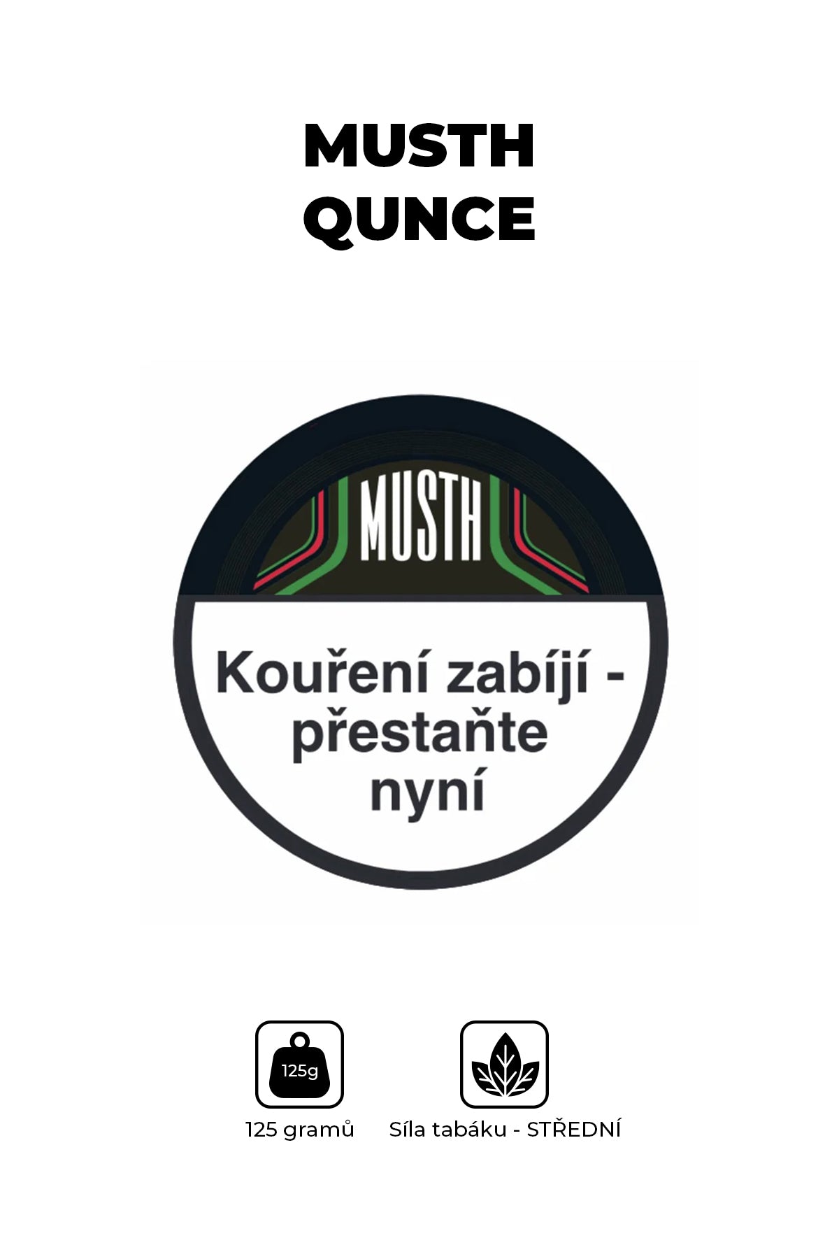 Tabák - MustH 125g - Qunce