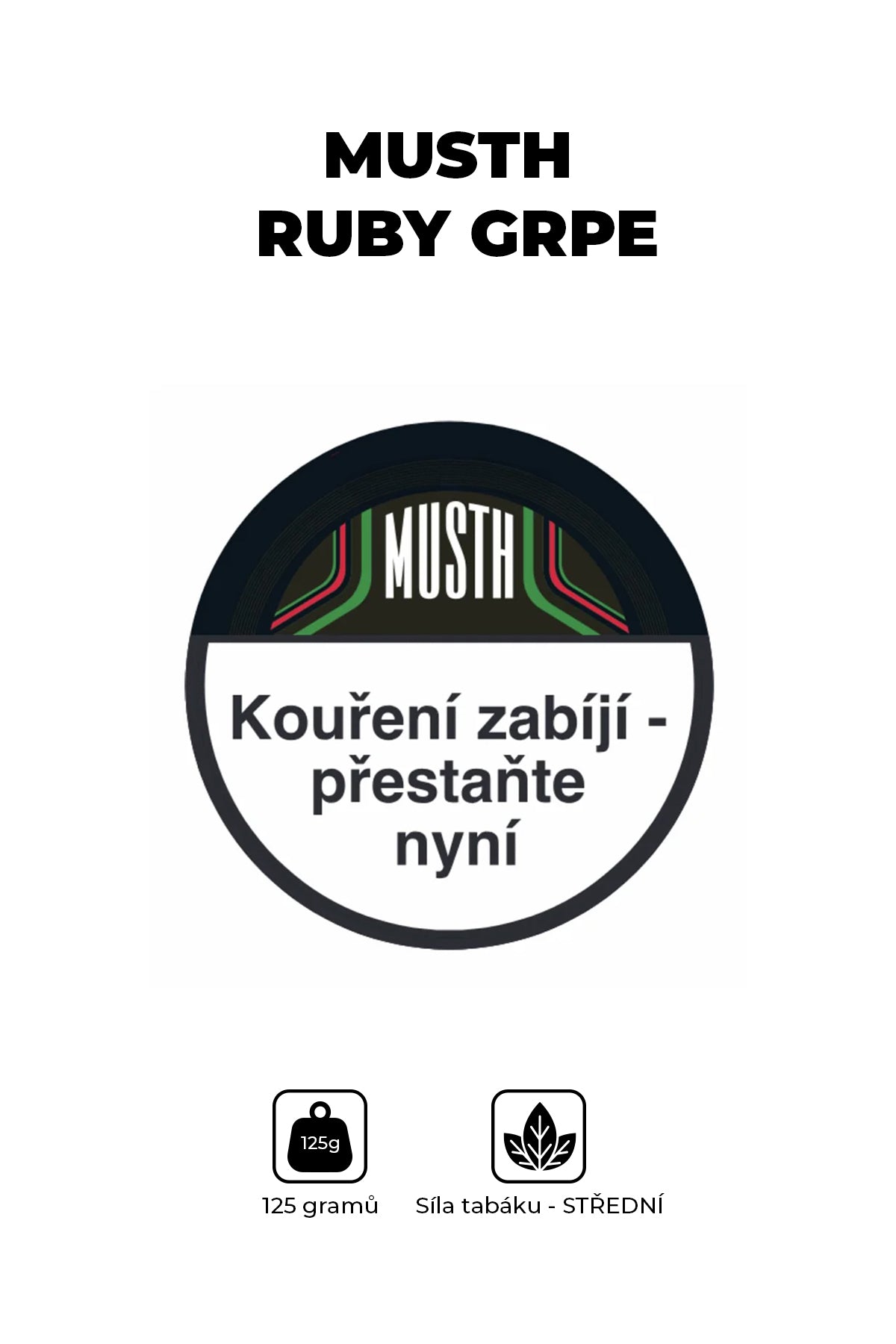 Tabák - MustH 125g - Ruby Grpe