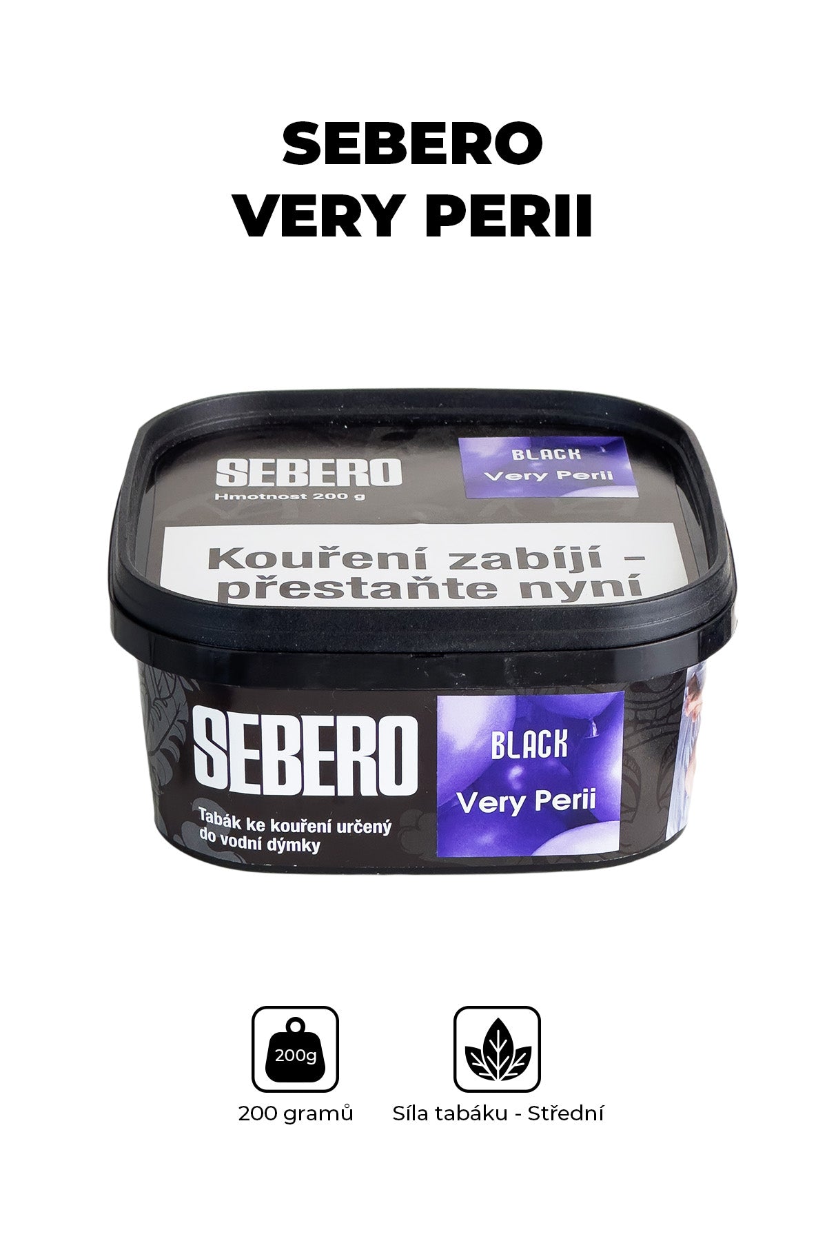 Tabák - Sebero Black 200g - Very Perii