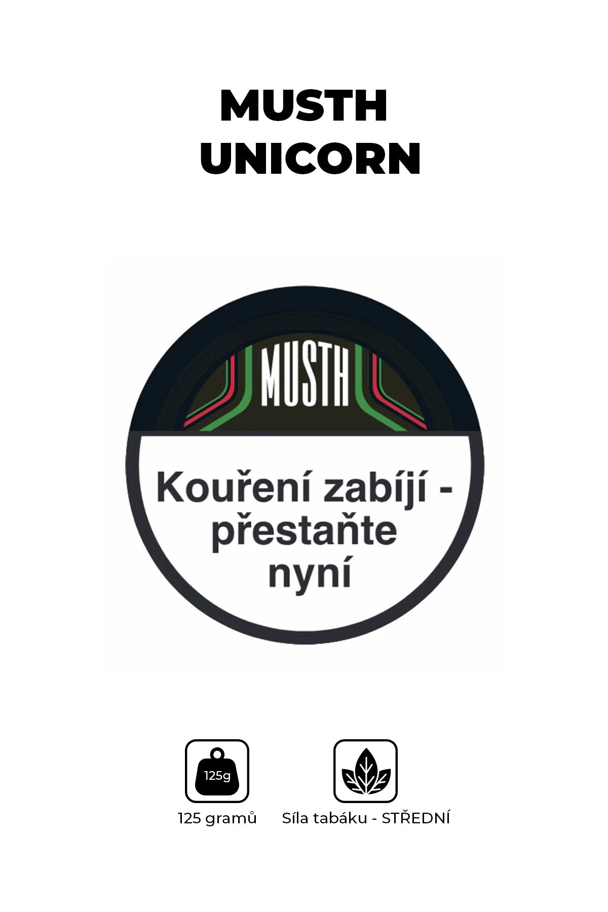 Tabák - MustH 125g - Unicorn