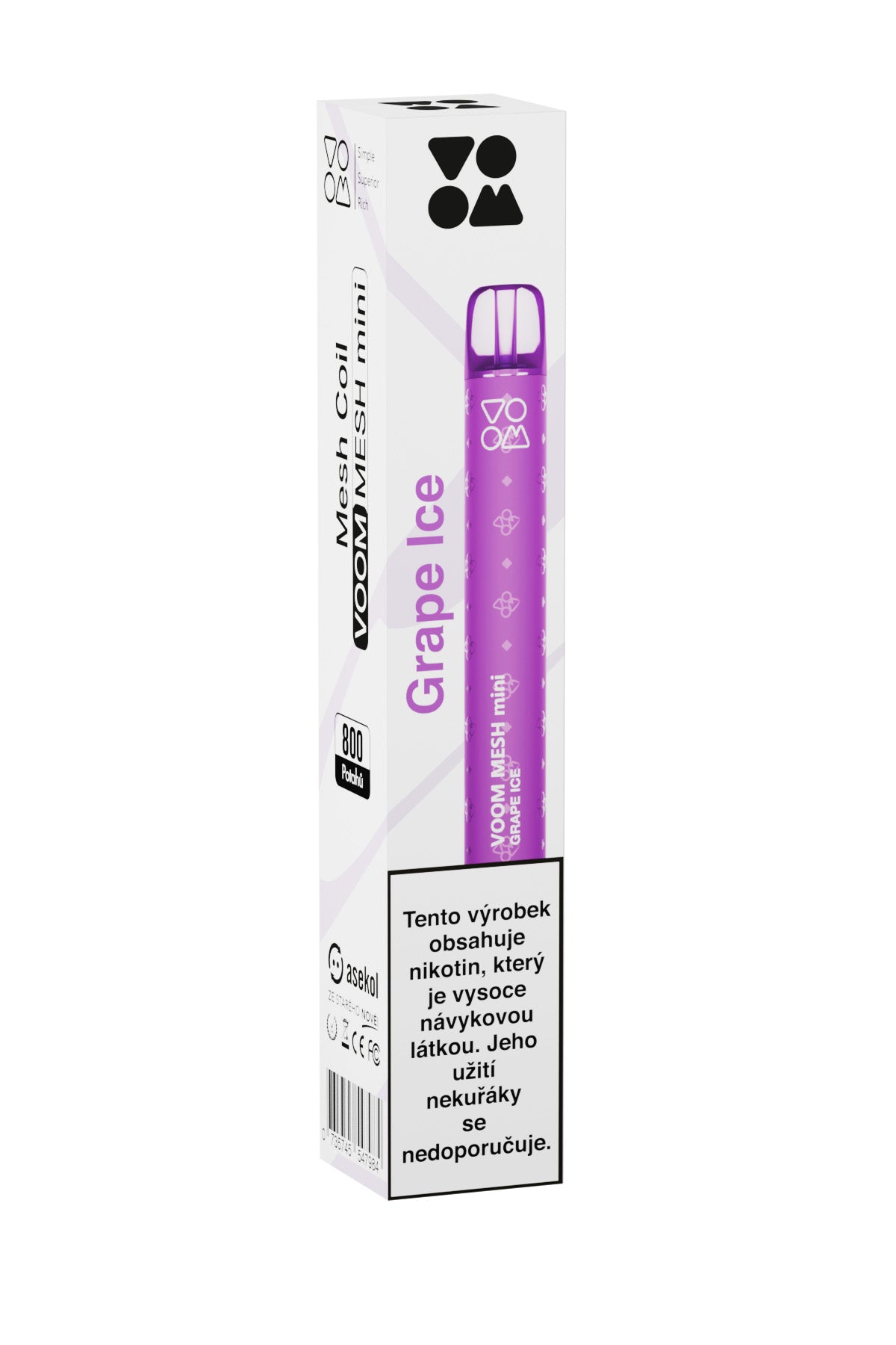 Elektronická cigareta - Voom Mesh Mini Grape Ice 10mg